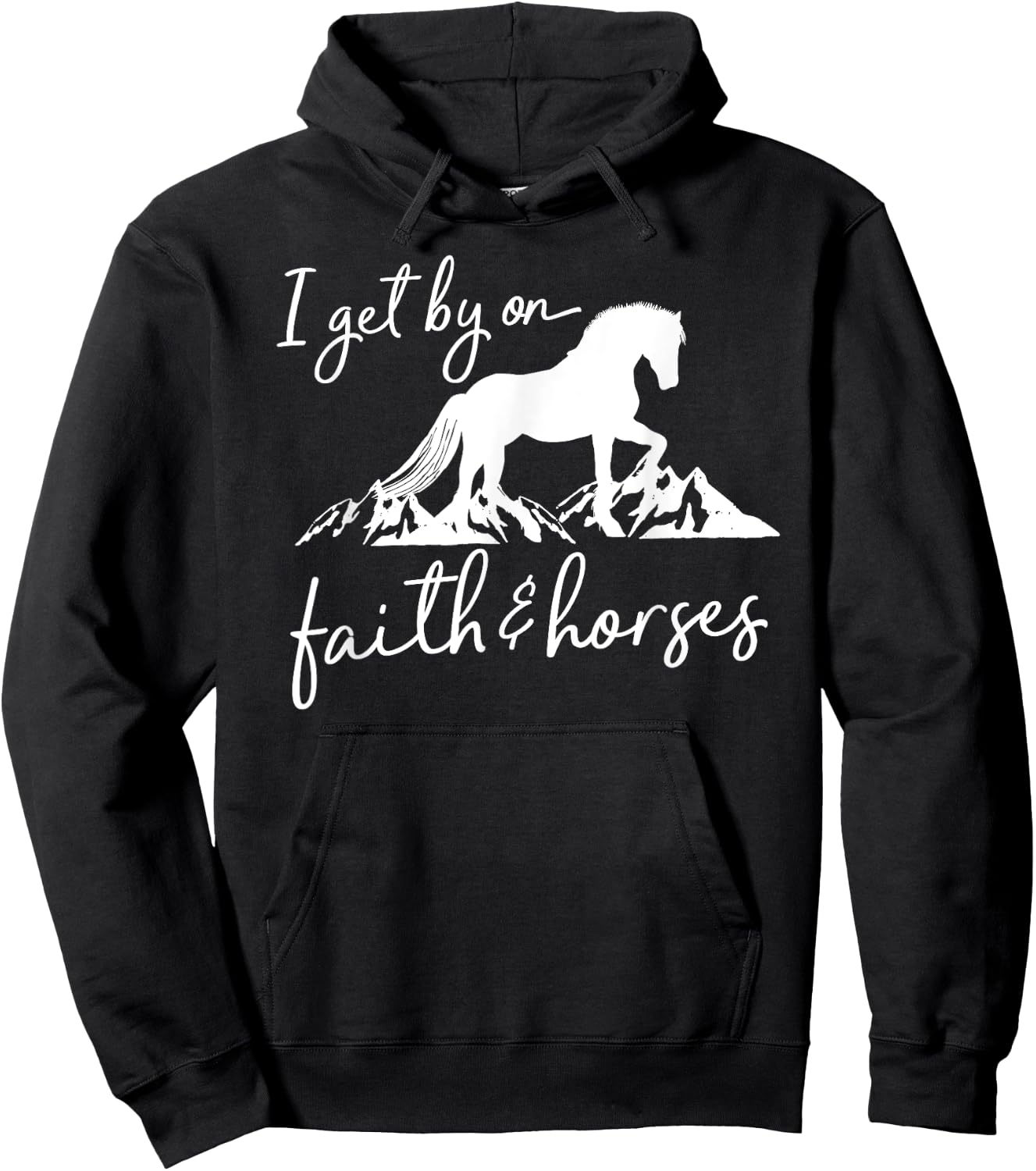 Faith and Horses - Christian Horse Lover Hoodie - Hoodie | Black