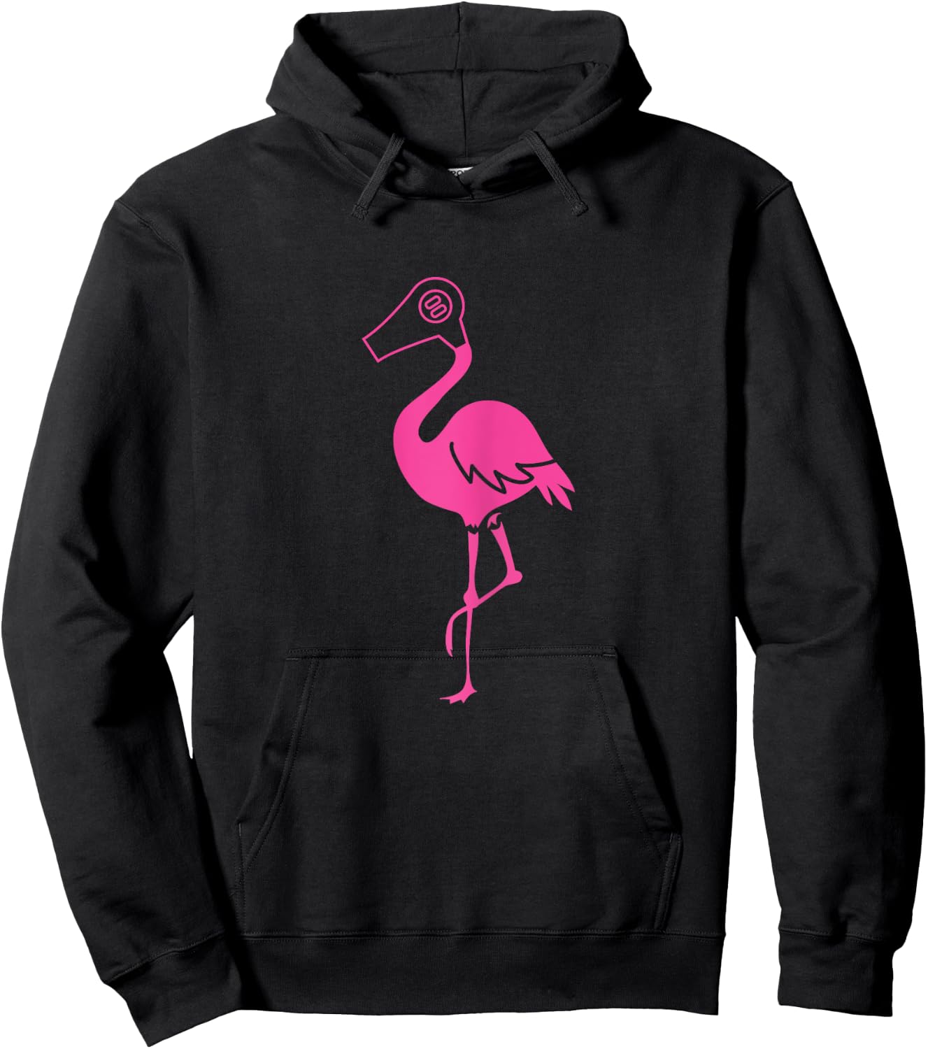Hairdresser Flamingo Funny Gift Hairstylist Hoodie - Hoodie | Black
