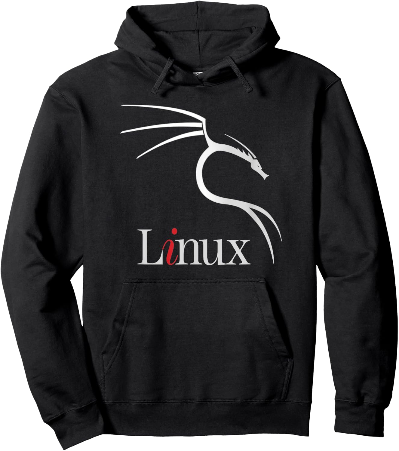 Kali Linux tagline w/ White Dragon OpenSource Os Hoodie - Hoodie | Black