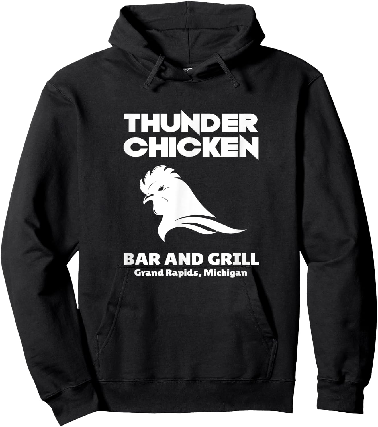 Thunder Chicken Bar and Grill Michigan Hoodie - Hoodie | Black