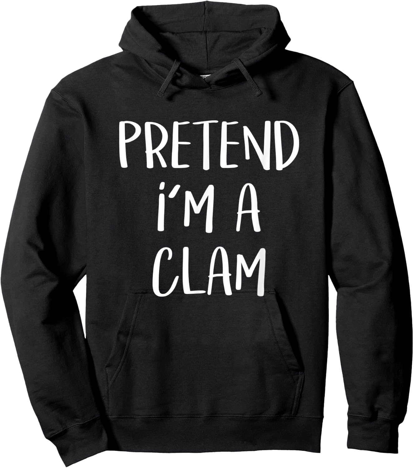 Pretend I'm A Clam Costume Funny Seafood Halloween Party Hoodie - Hoodie | Black