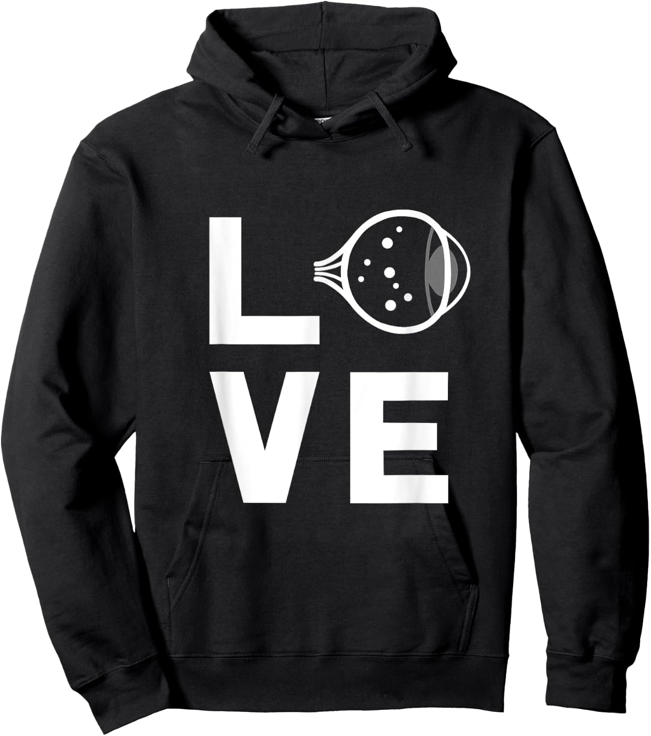 Love With Eye Cool Ophthalmology Ophthalmologist T Shirt Hoodie - Hoodie | Black