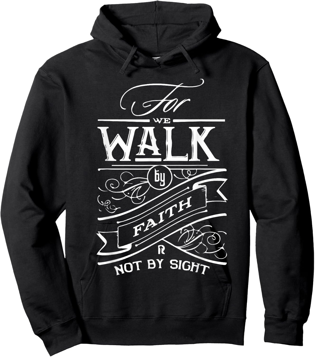 Walk by Faith not by Sight Christian Gift Hoodie - Hoodie | Black