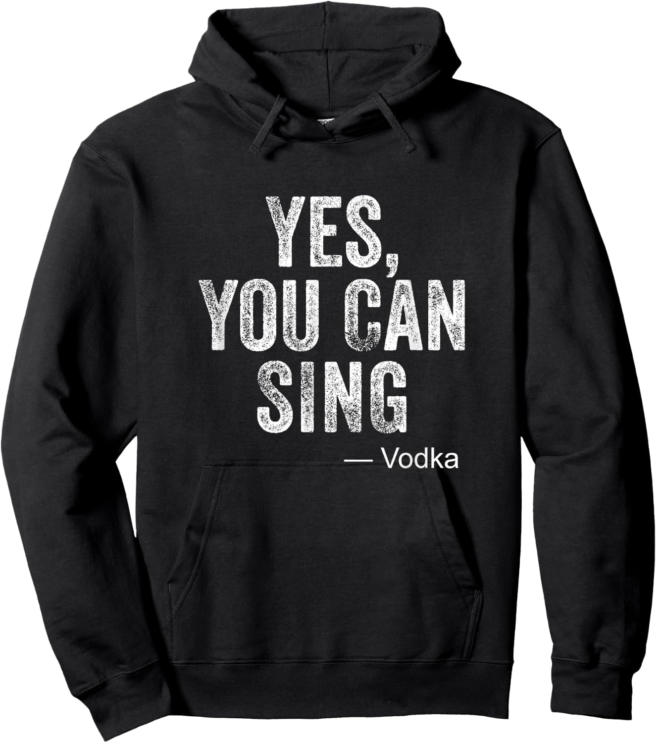 Funny Karaoke Yes You Can Sing Vodka Drinking Party Gag Gift Hoodie - Hoodie | Black