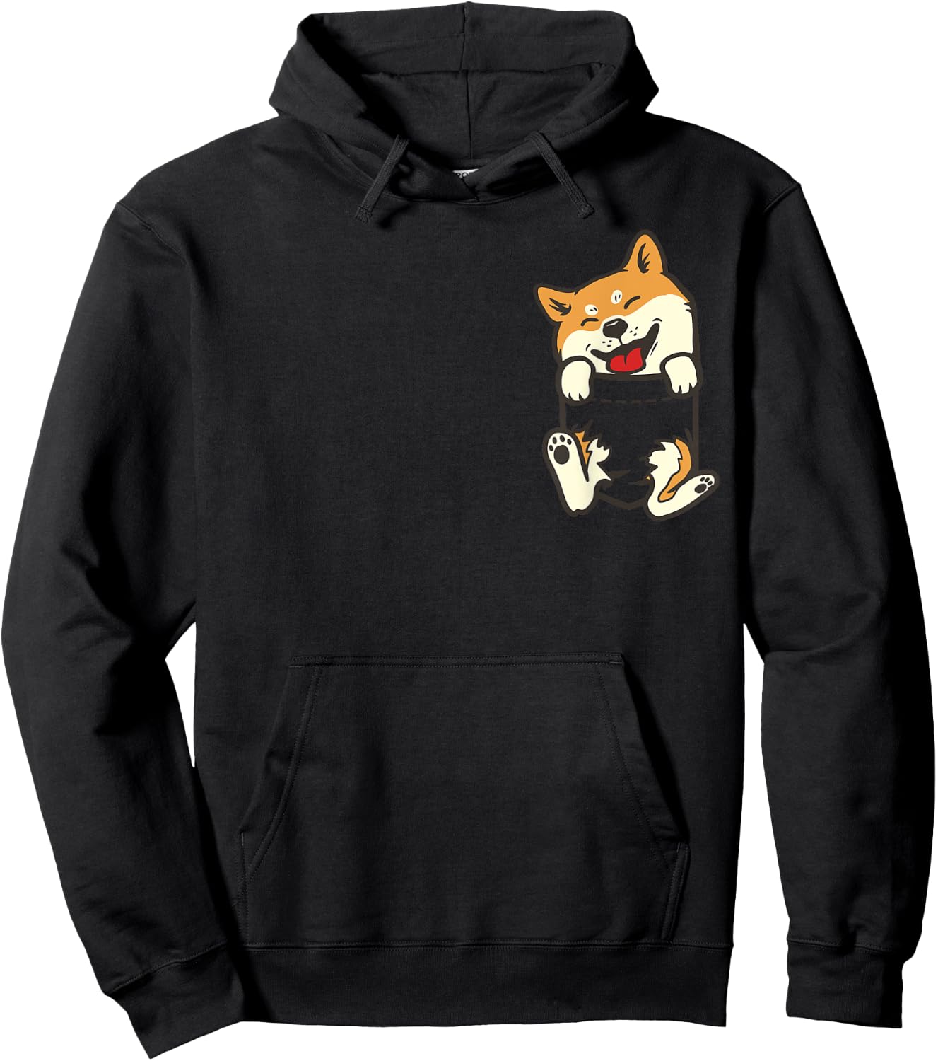 Pocket Shiba Inu Feet Cute Doge Akita Dog Lover Owner Gift Women Kids Hoodie - Hoodie | Black