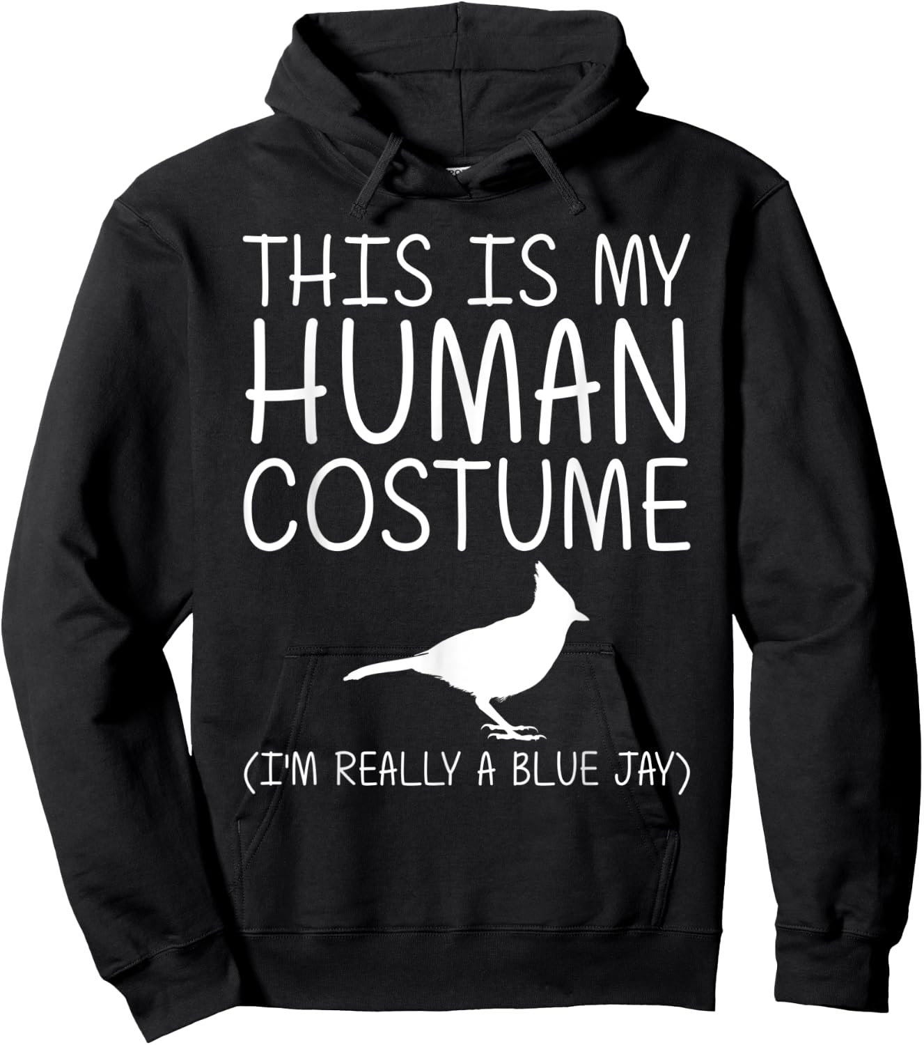 Blue Jay Easy Halloween Human Costume Bird Animal DIY Gift Hoodie - Hoodie | Black