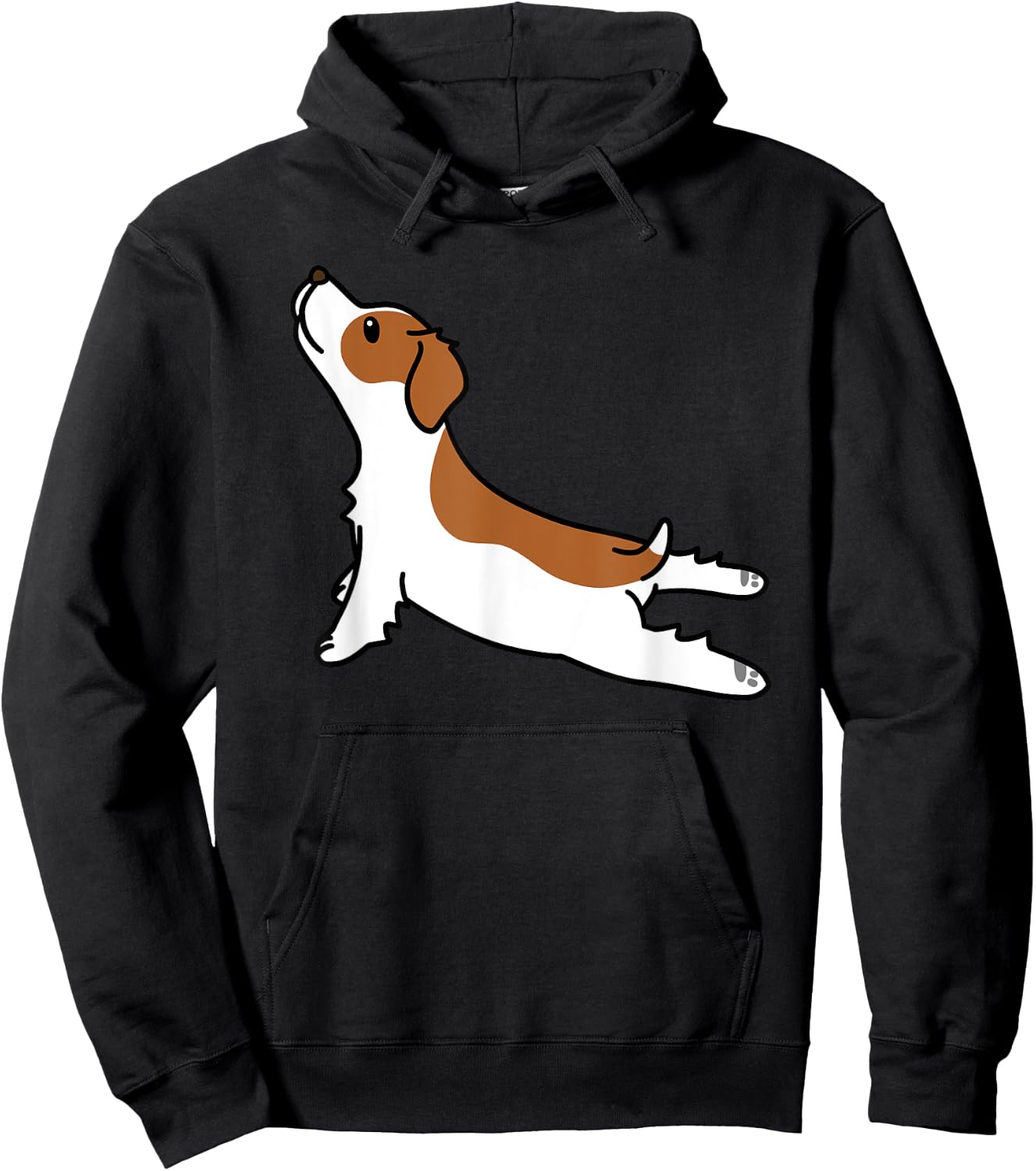 Epagneul Breton Yoga Pose Funny Dog Gift Hoodie - Hoodie | Black