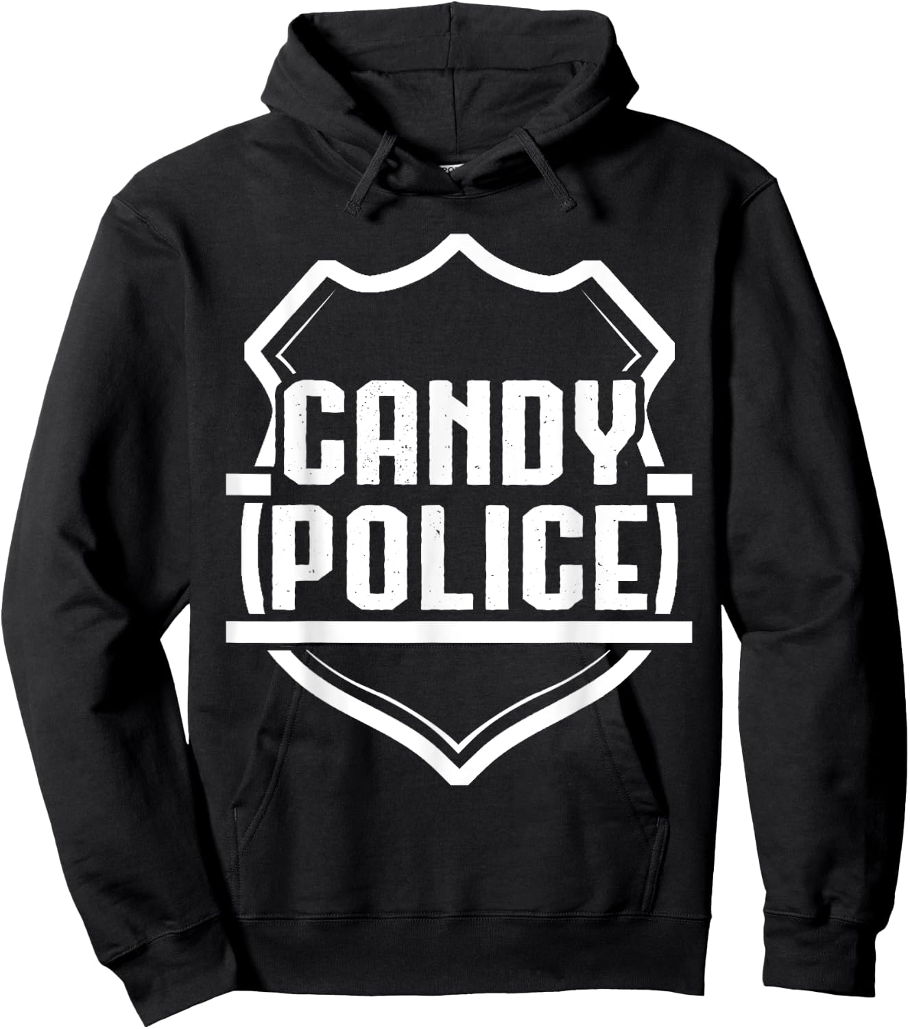 Candy Police Halloween Shirt Costume Gifts Funny Hoodie - Hoodie | Black