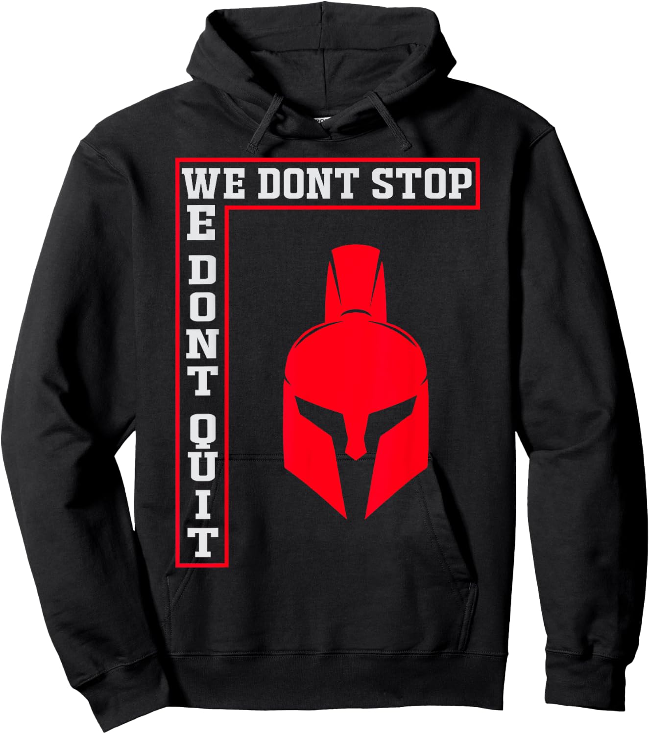 Spartan T Shirt, Motivational T Shirt, Workout Hoodie - Hoodie | Black