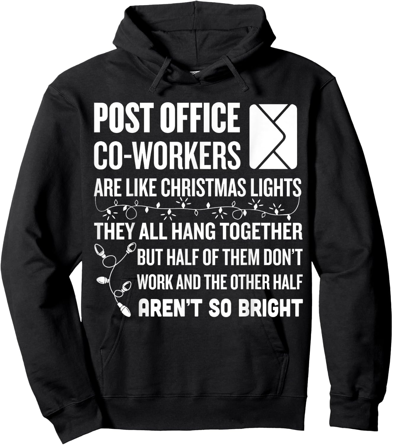 Funny Holiday Postal Worker Christmas Design Hoodie - Hoodie | Black