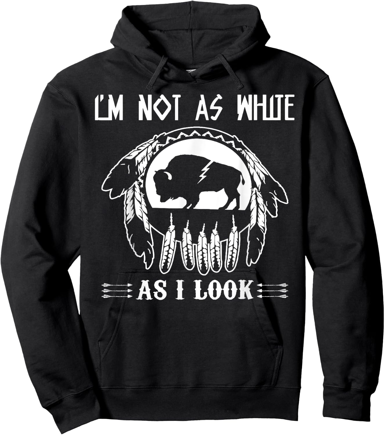 I'm Not As White As I Look Hoodie - Hoodie | Black