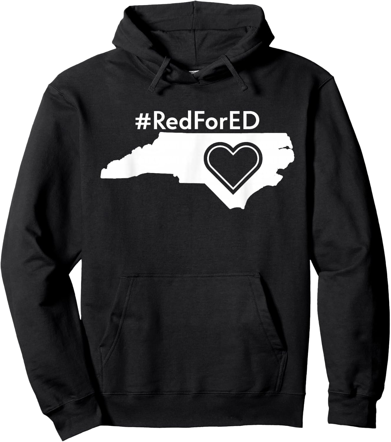 RedForEd Shirt North Carolina Red For Ed Teacher Protest NC Hoodie - Hoodie | Black