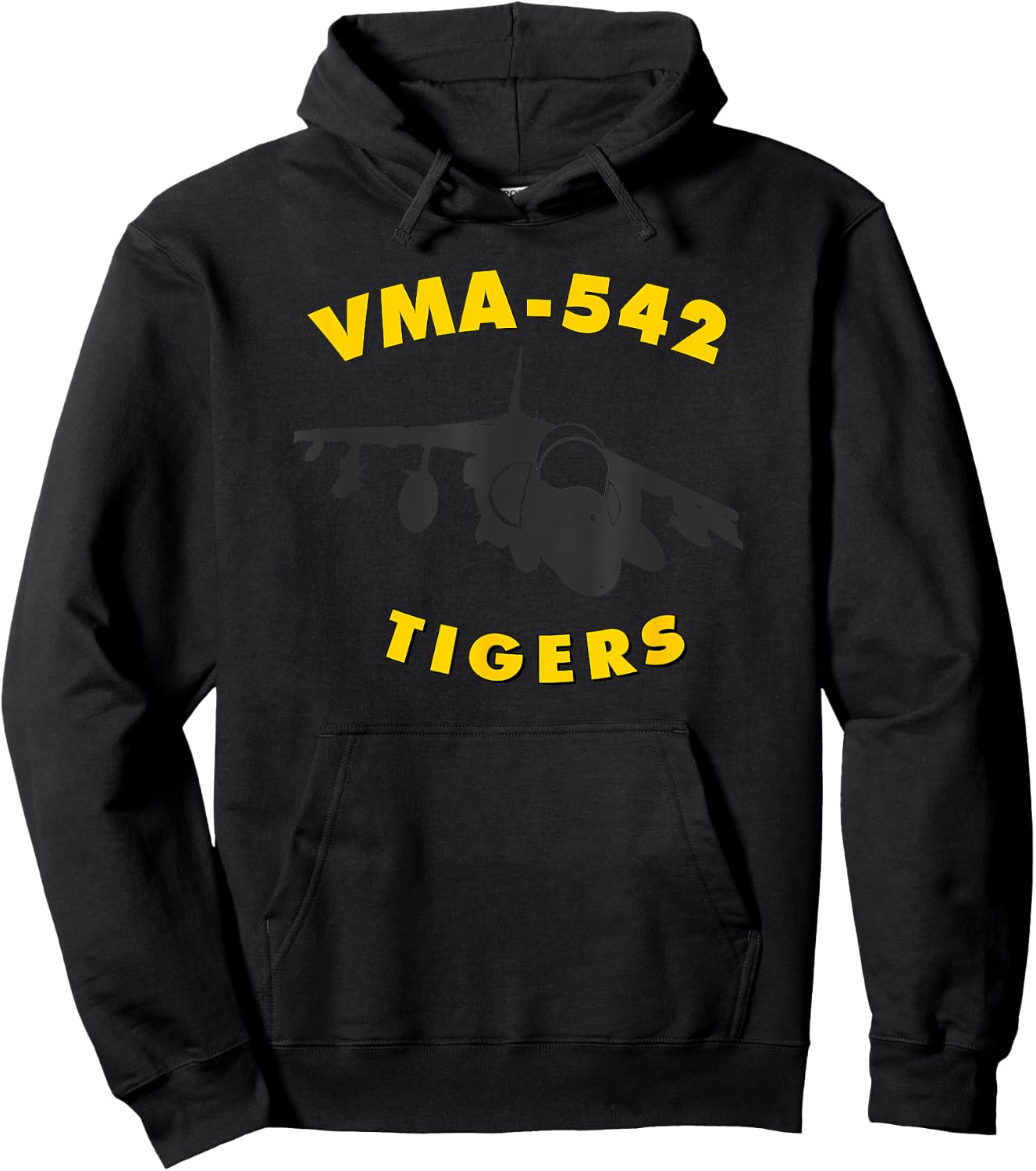 VMA-542 Tigers Attack Squadron AV-8B Harrier Hoodie - Hoodie | Black