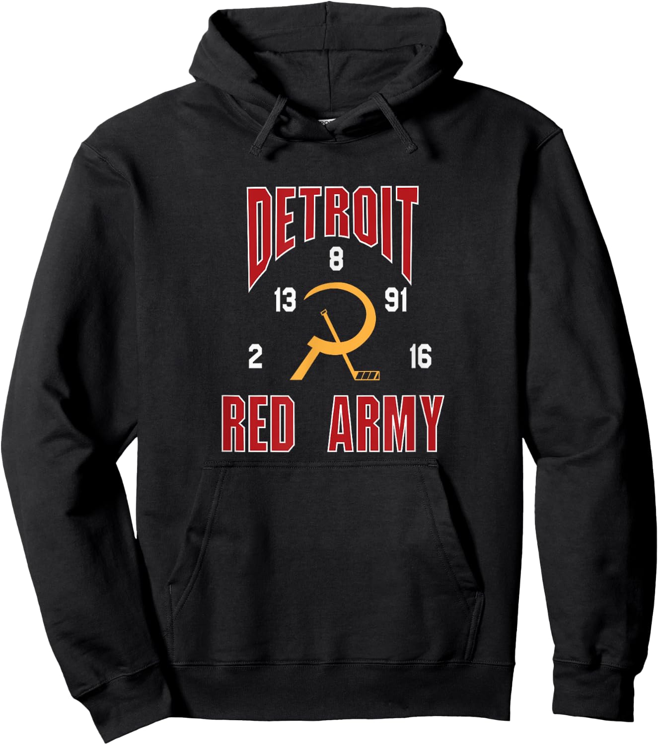 Detroit Red Army Russian 5 Hockey Fan Shirt Hoodie - Hoodie | Black