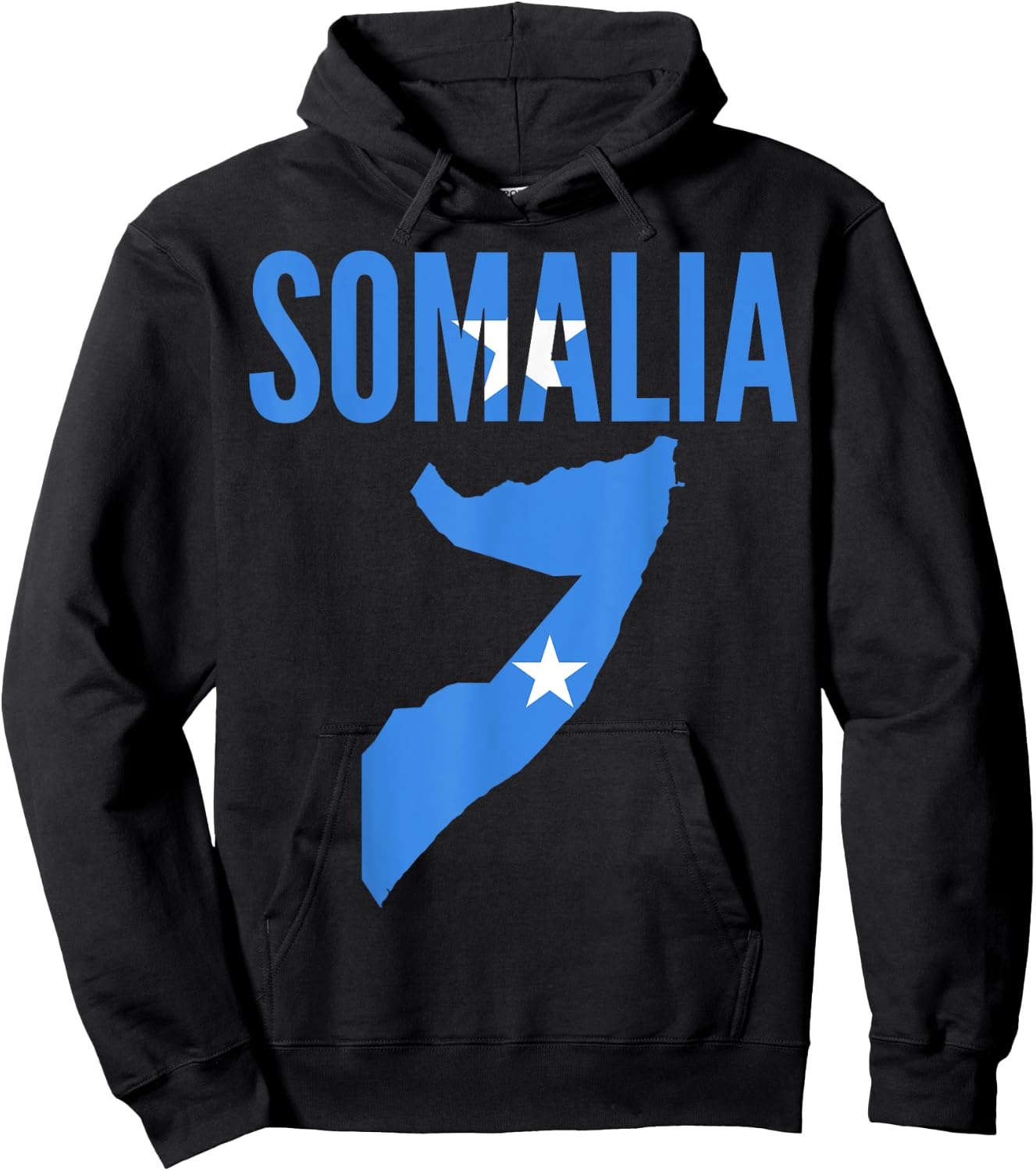 Somali - Somalia Country Map Flag Hoodie - Hoodie | Black