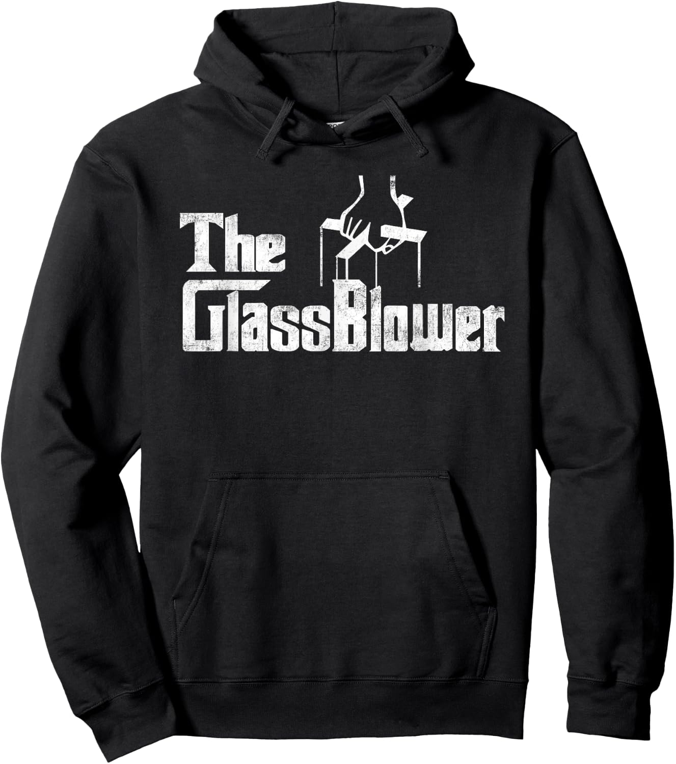 The Glassblower glass blower Blowing Funny Distressed Hoodie - Hoodie | Black