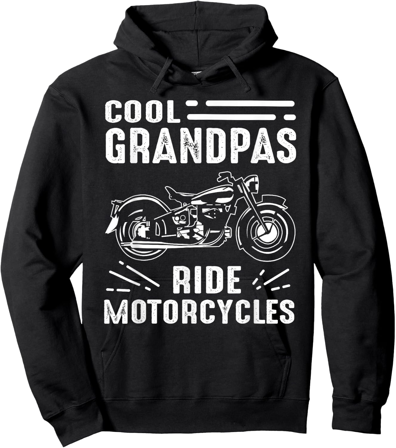 Cool Grandpas Ride MotorCycles - Funny Grand Father Biker Hoodie - Hoodie | Black