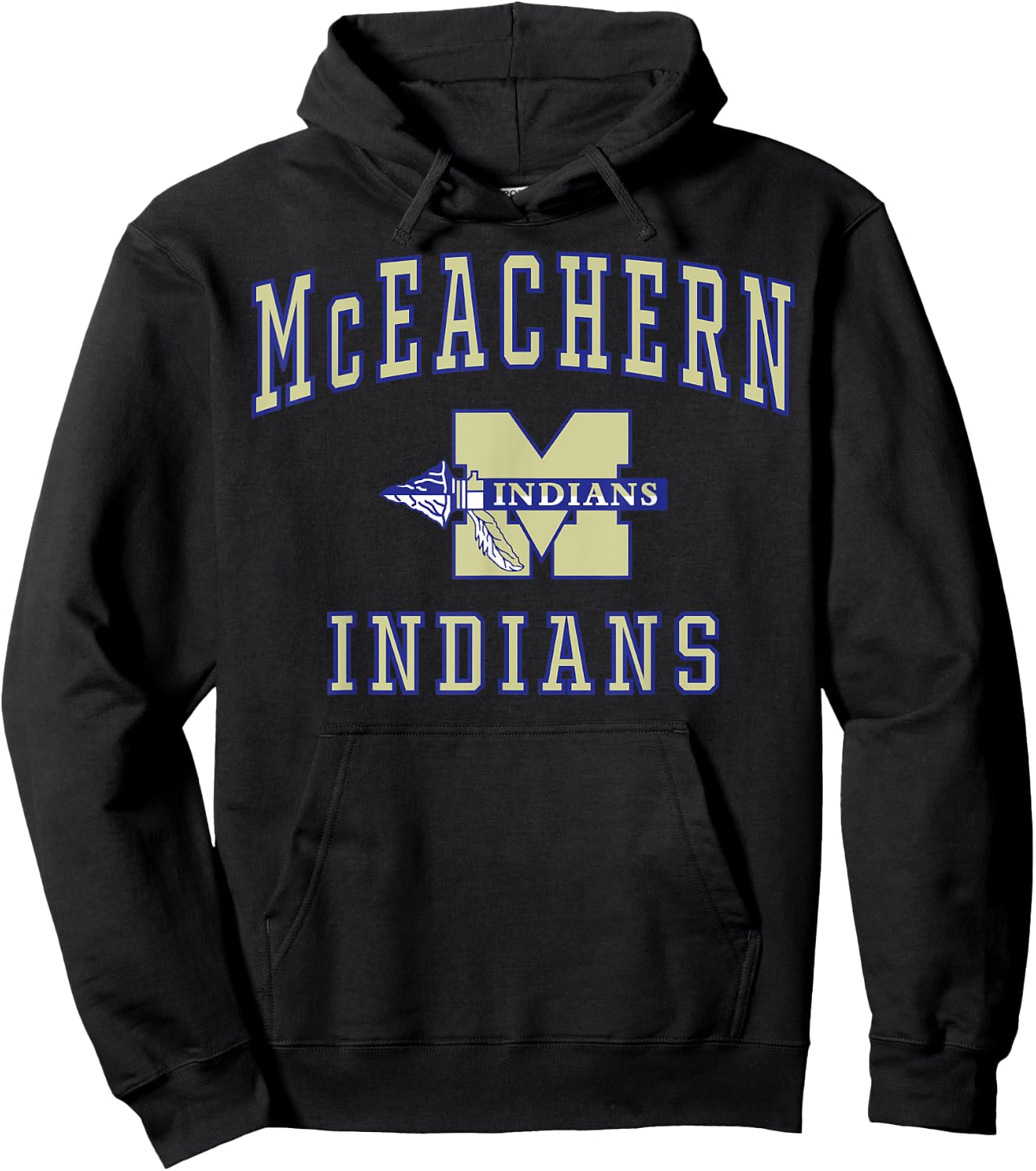 McEachern High School Indians C1 Hoodie - Hoodie | Black