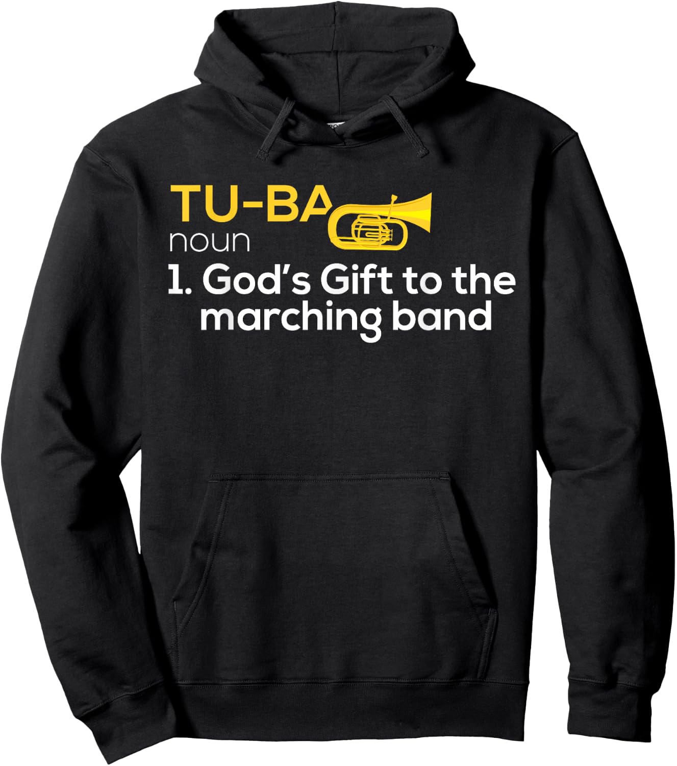 Tuba Player Shirt Marching Band Classical Music Gift Design Hoodie - Hoodie | Black