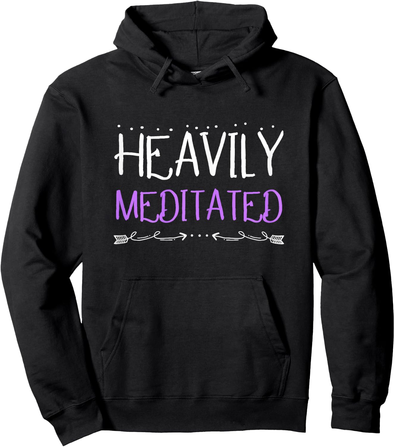 Heavily Meditated Relax Yoga Meditation Hoodie - Hoodie | Black