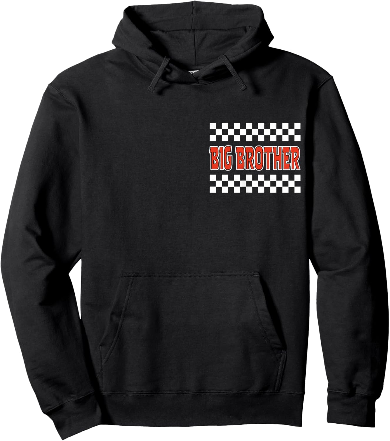 Big Brother Pit Crew Family Racing Birthday Race Car Hoodie - Hoodie | Black