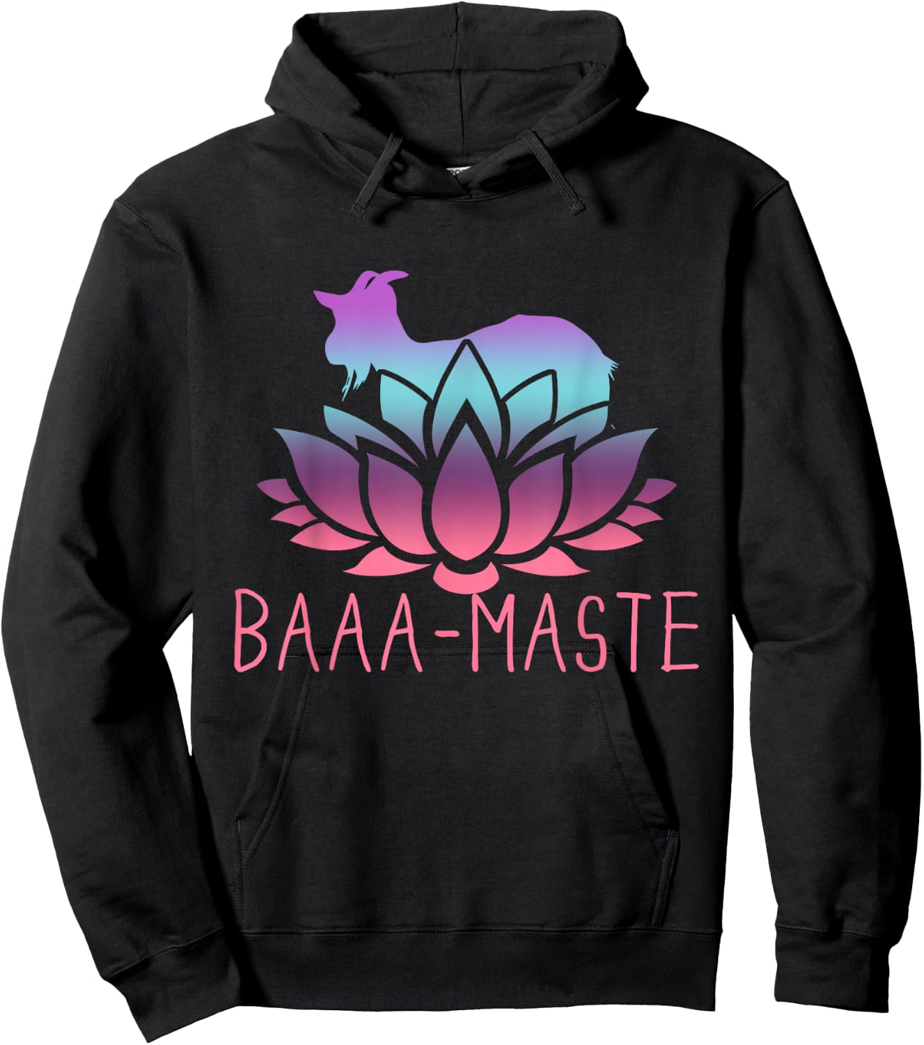 Baaa-maste Goat Yoga Namaste Spiritual Meditation Om Nayah Hoodie - Hoodie | Black