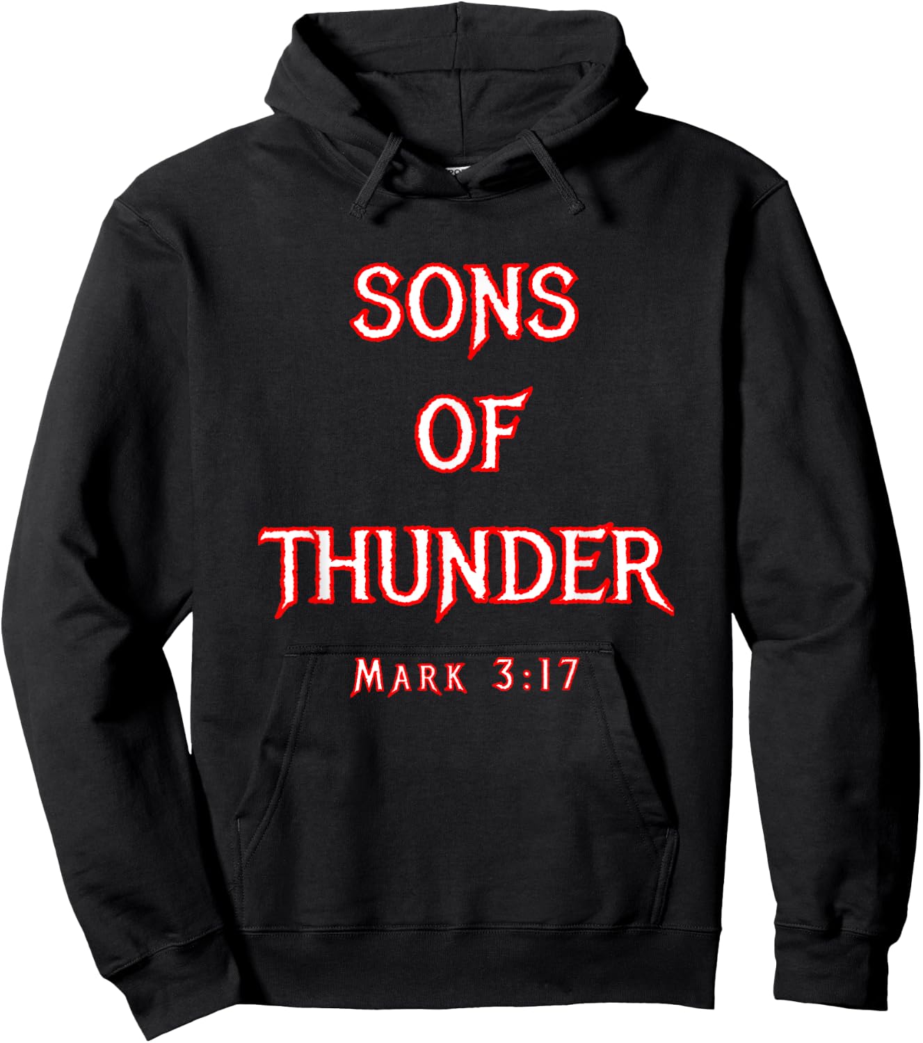 Sons Of Thunder Zebedee James and John Mark 3:17 Bible Hoodie - Hoodie | Black