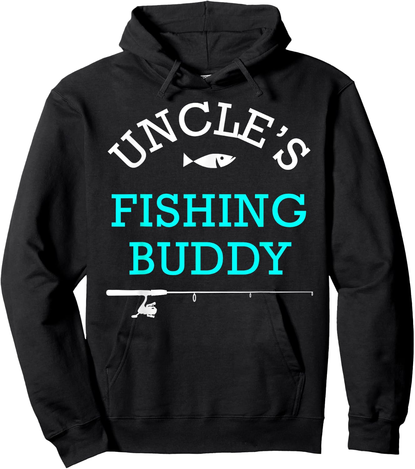 Uncles Fishing Buddy Shirt Cute Kids Gift Hoodie - Hoodie | Black