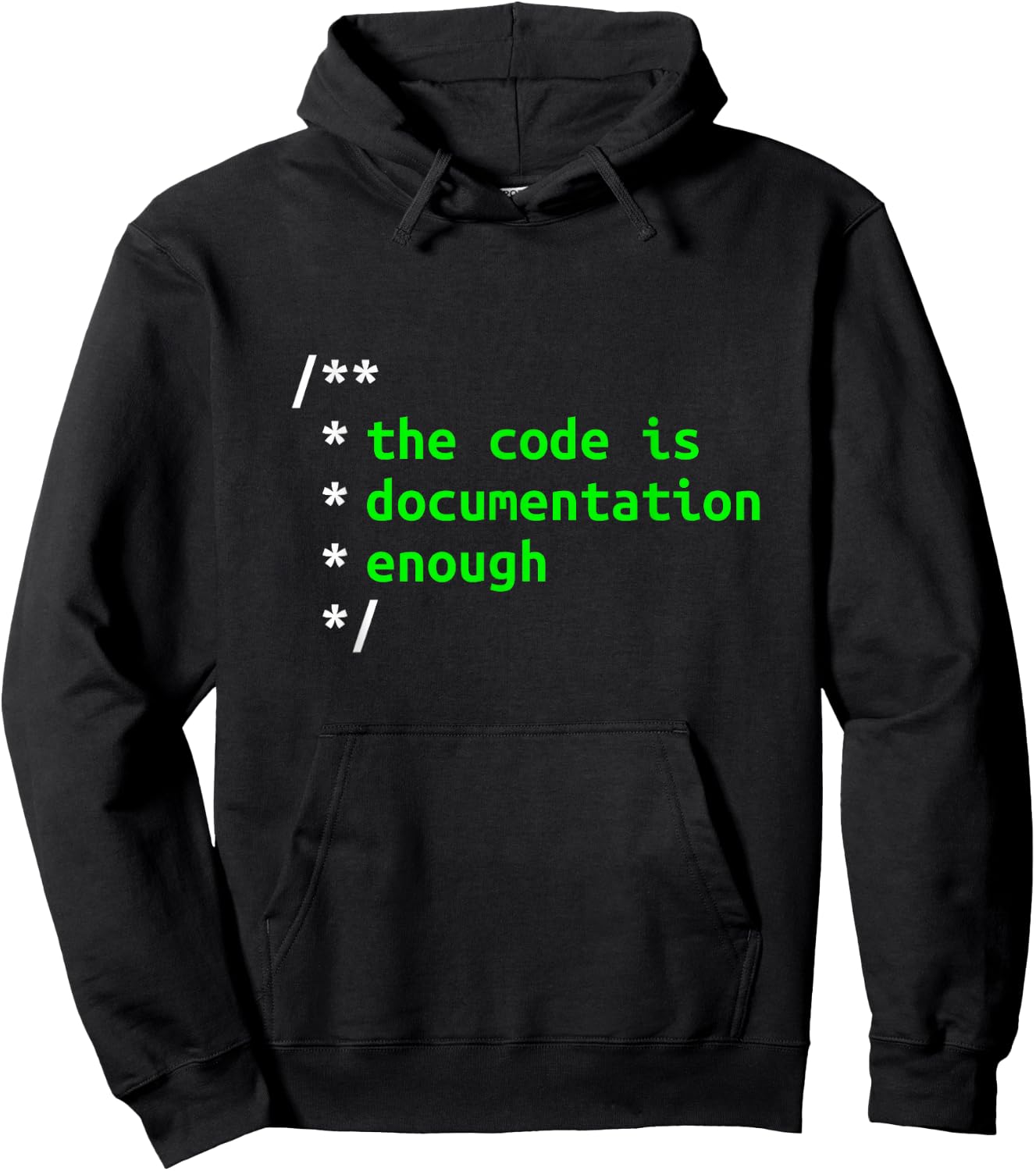 The Code Is Documentation Enough Coding Software Developer Hoodie - Hoodie | Black