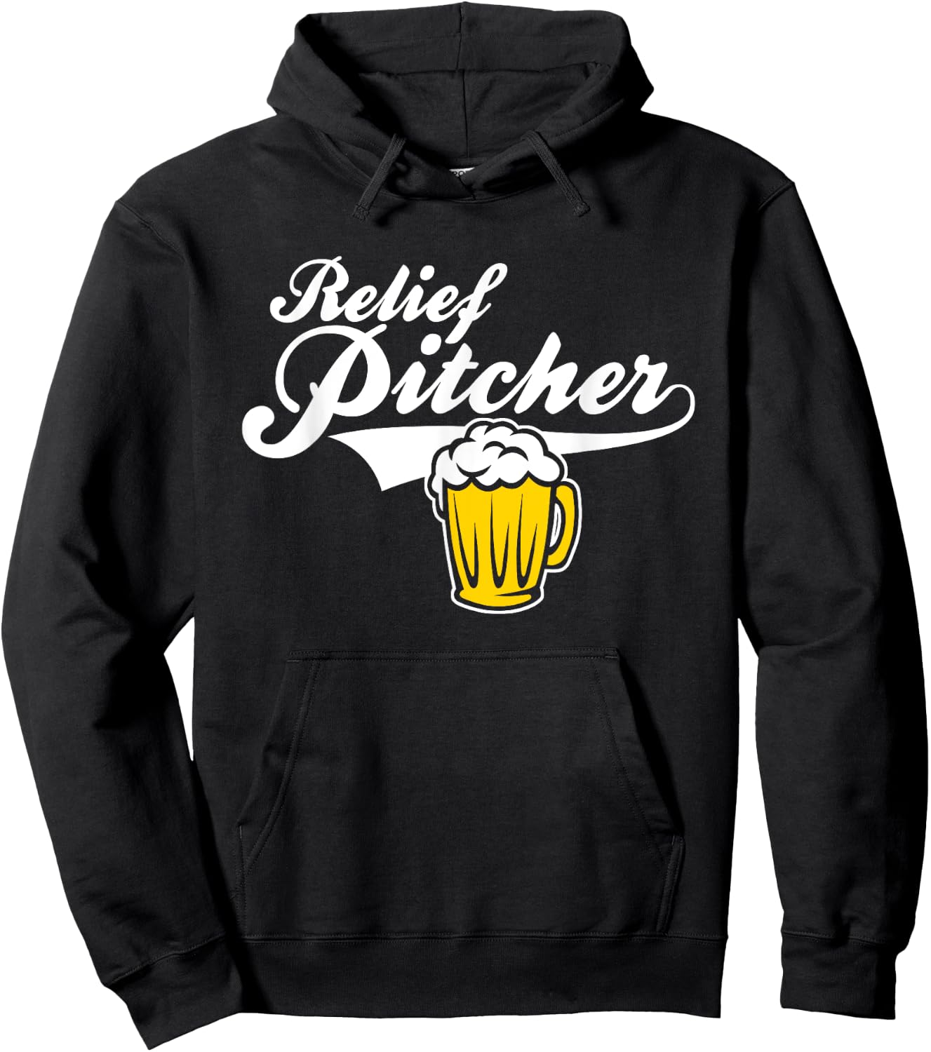 Relief Pitcher - Beer and baseball Hoodie - Hoodie | Black