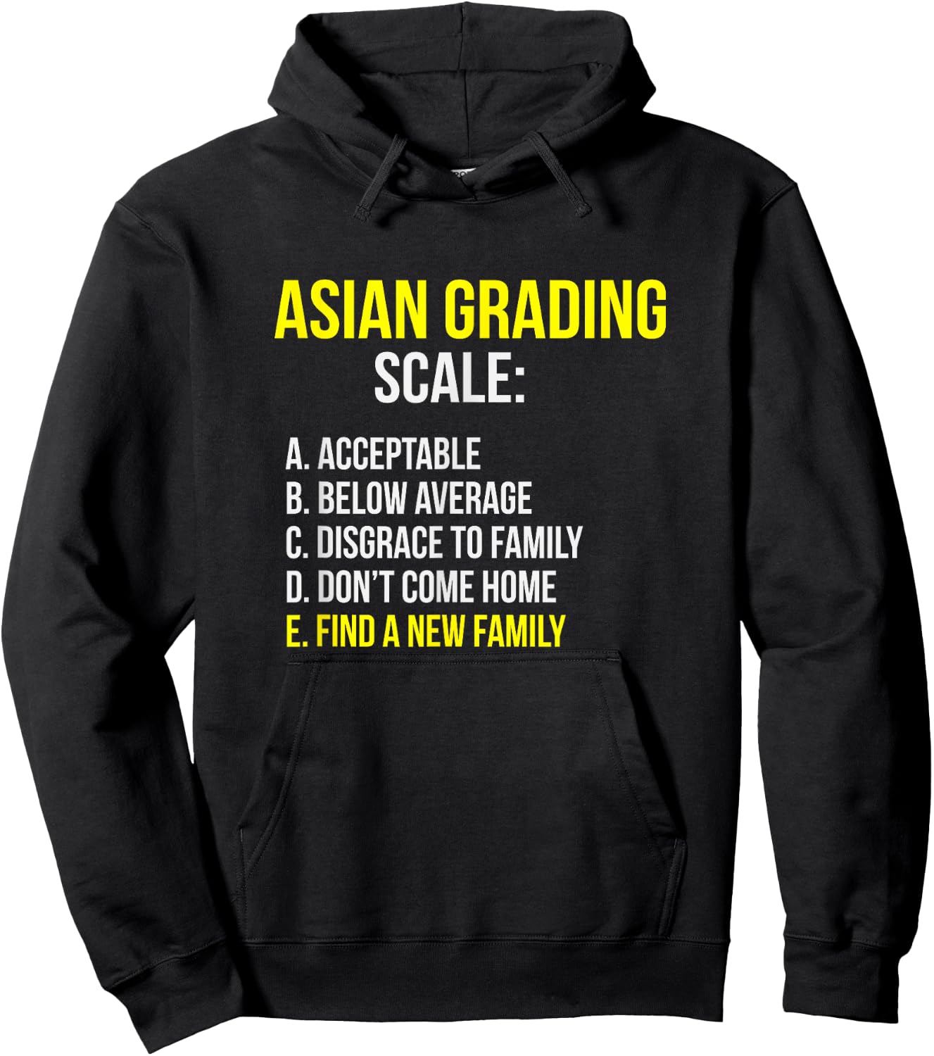 Asian Grades Career Student Funny Tiger Parenting Hoodie - Hoodie | Black