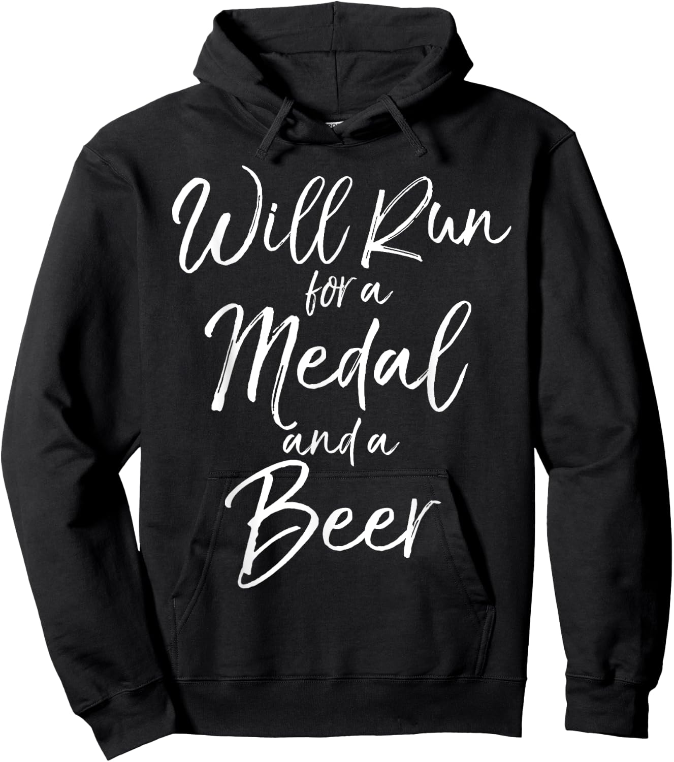 Will Run for a Medal and a Beer Shirt Funny Mud Marathon Hoodie - Hoodie | Black