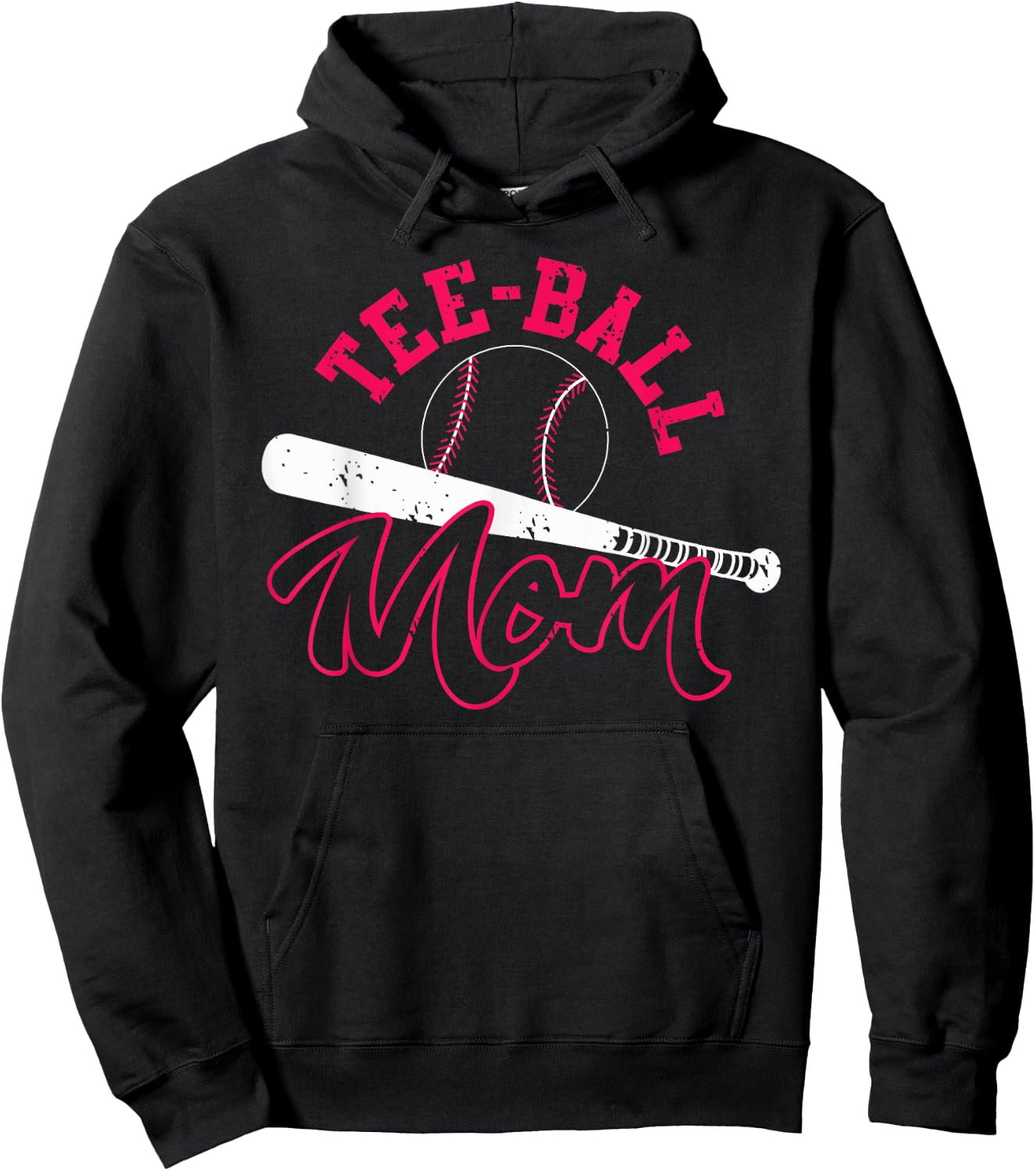 ball Mom Shirt | Cute Play T-Ball Women Gift Hoodie - Hoodie | Black