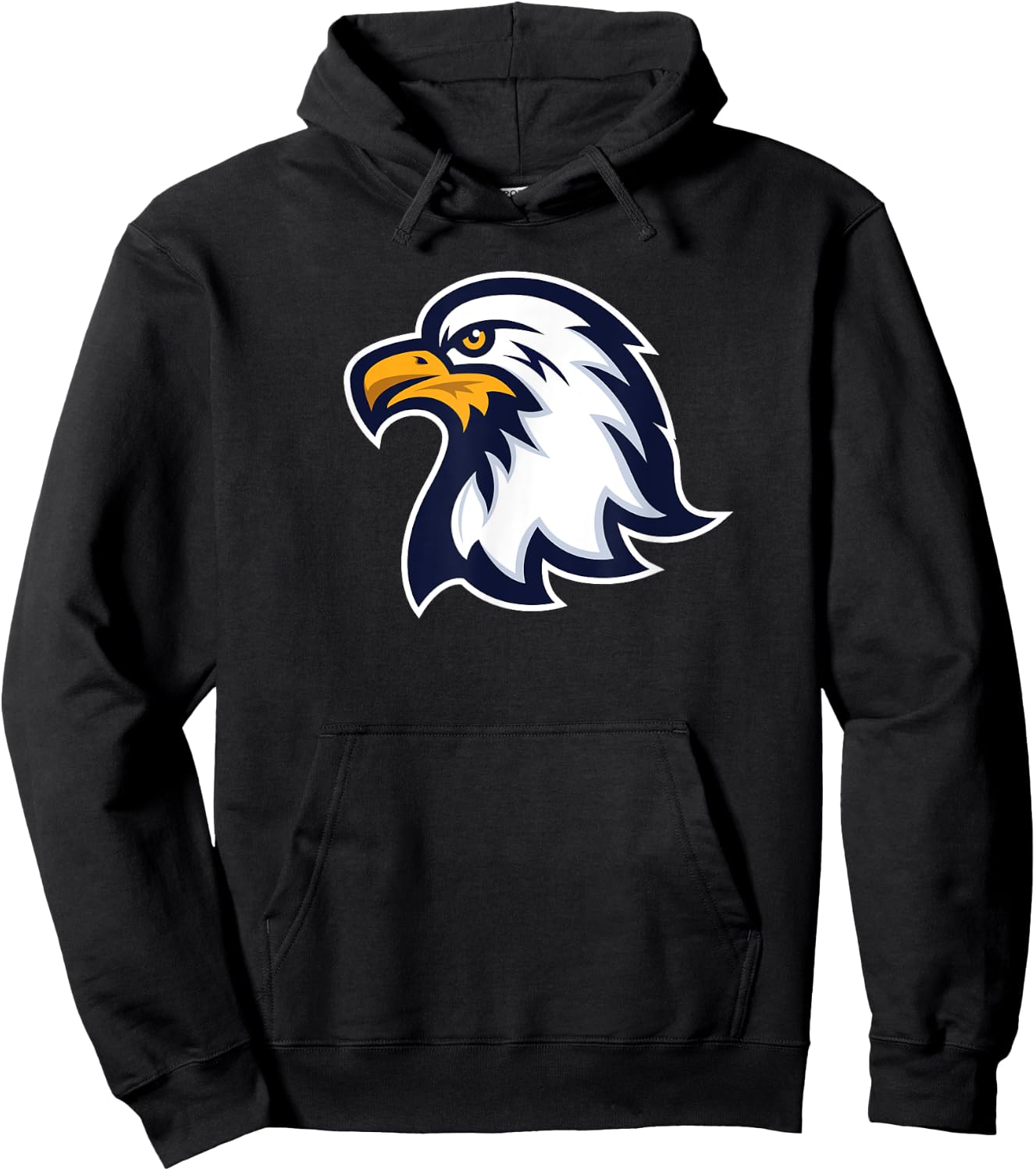 Eagle Mascot Graphic Hoodie - Hoodie | Black