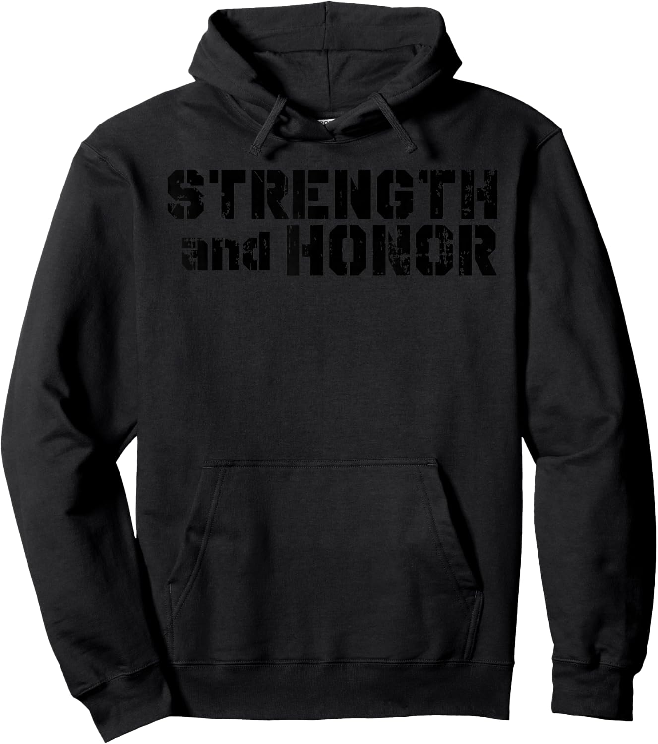 Cool Strength And Honor Fitness Design For Competitors Hoodie - Hoodie | Black