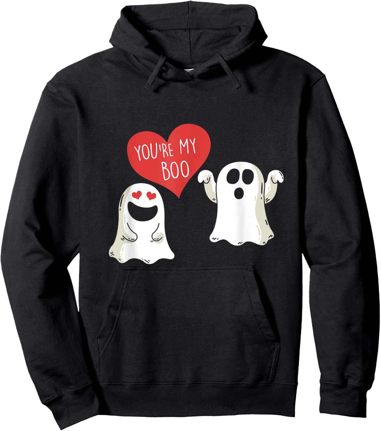 Cute Ghost Couple Boo To You Halloween Du bist mein Boo Hoodie - Hoodie | Black