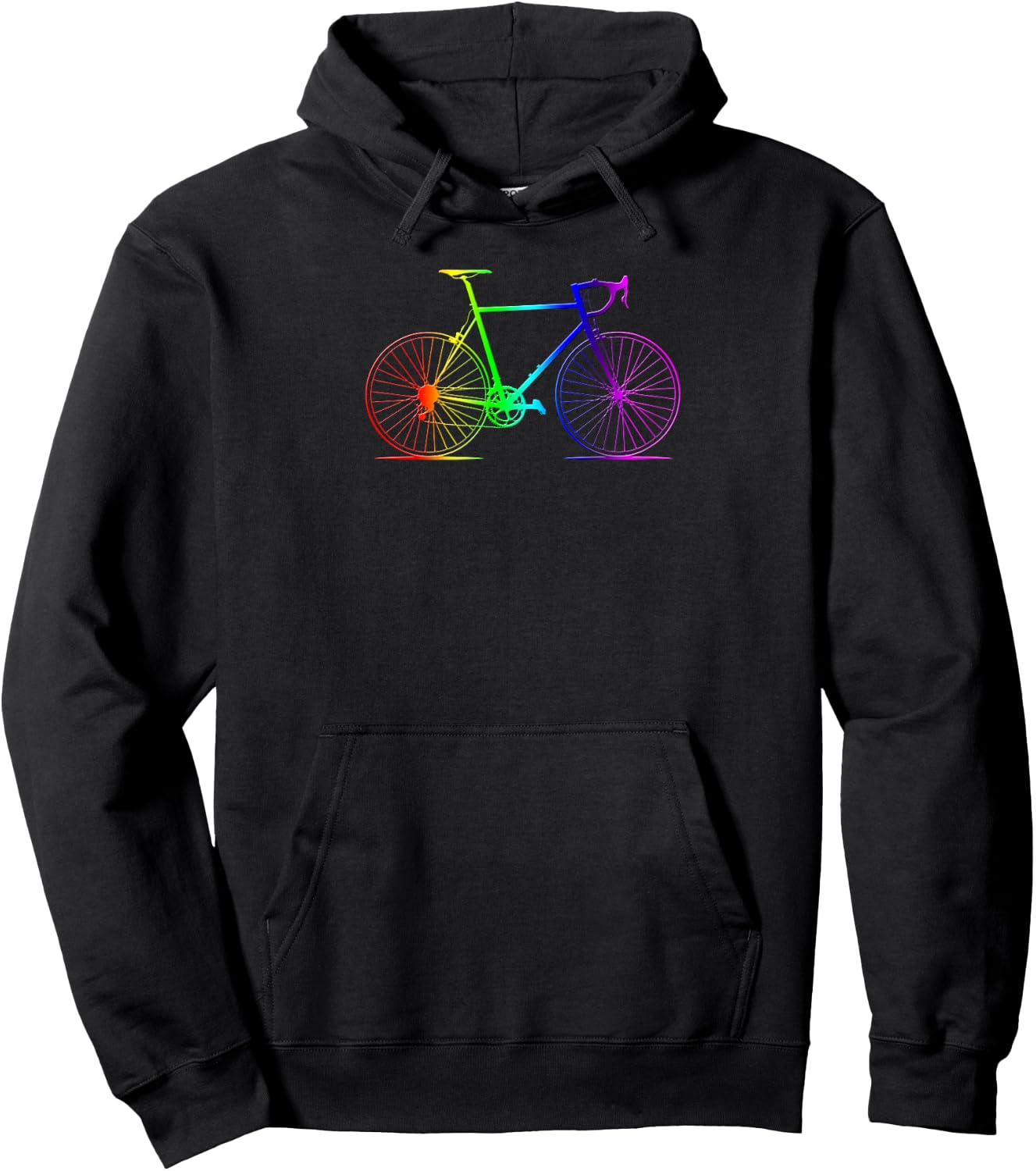 Rainbow Road Bike - Gay Pride / Cycling Hoodie - Hoodie | Black