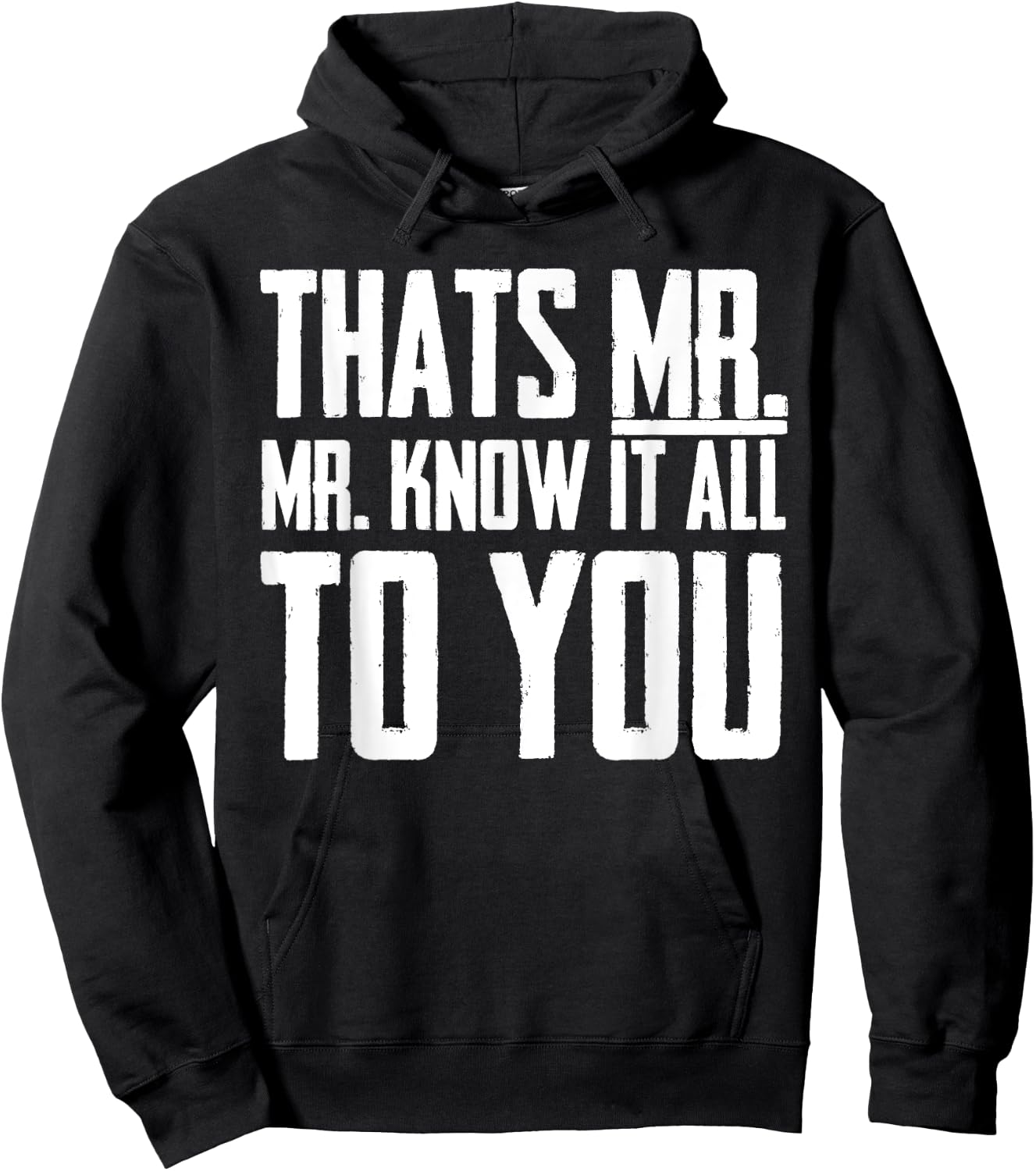 Men & Boys Mr-Know-It-All Hoodie - Hoodie | Black