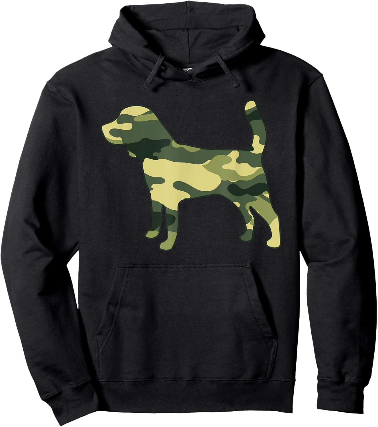 Military Beagle Camo Men Print US Puppy Dog Pet Veteran Gift Hoodie - Hoodie | Black