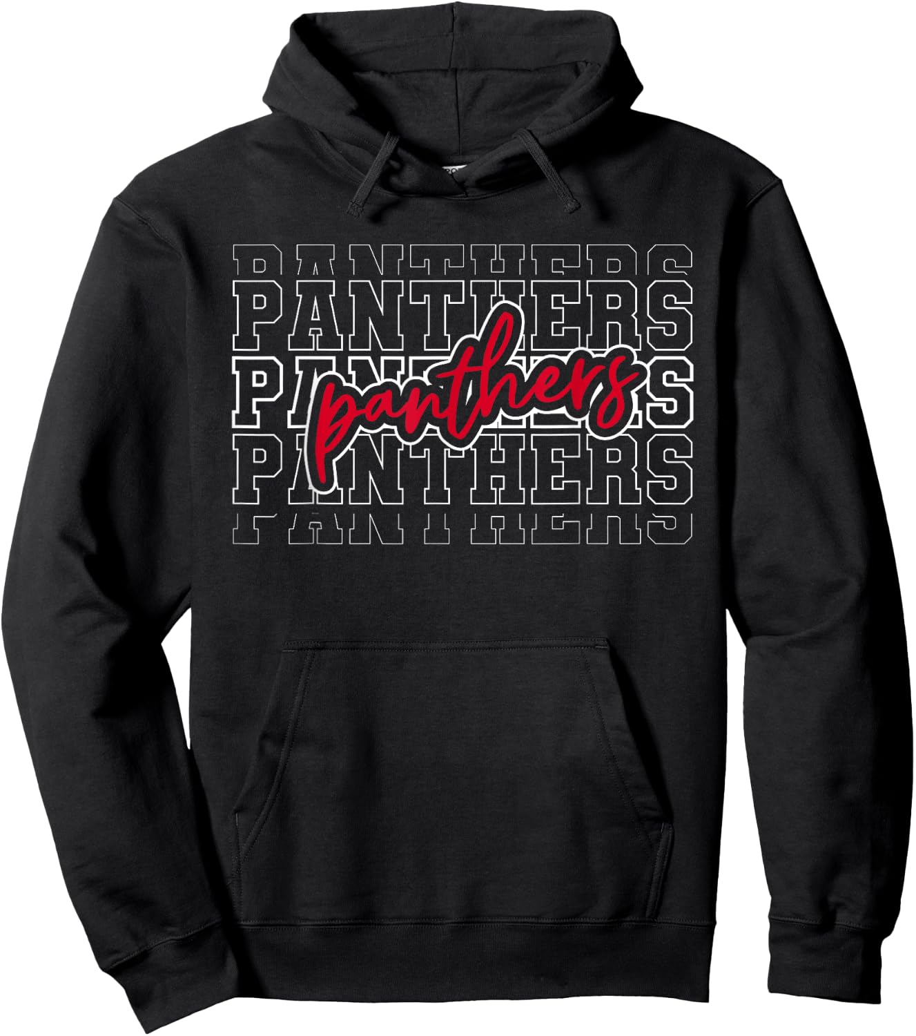 Vintage Panthers School Sports Name Spirit Back To School Hoodie - Hoodie | Black