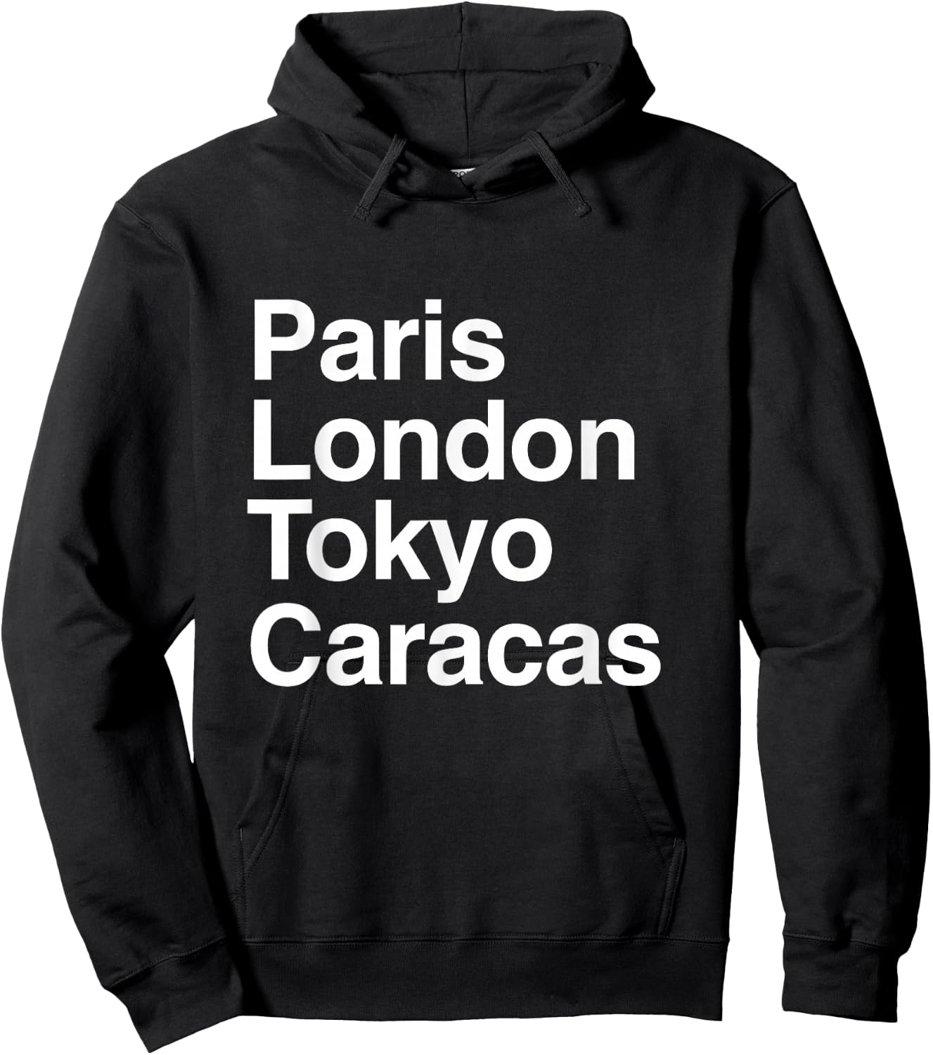 Paris Tokyo London Caracas Gift Design Caracas Souvenir Hoodie - Hoodie | Black