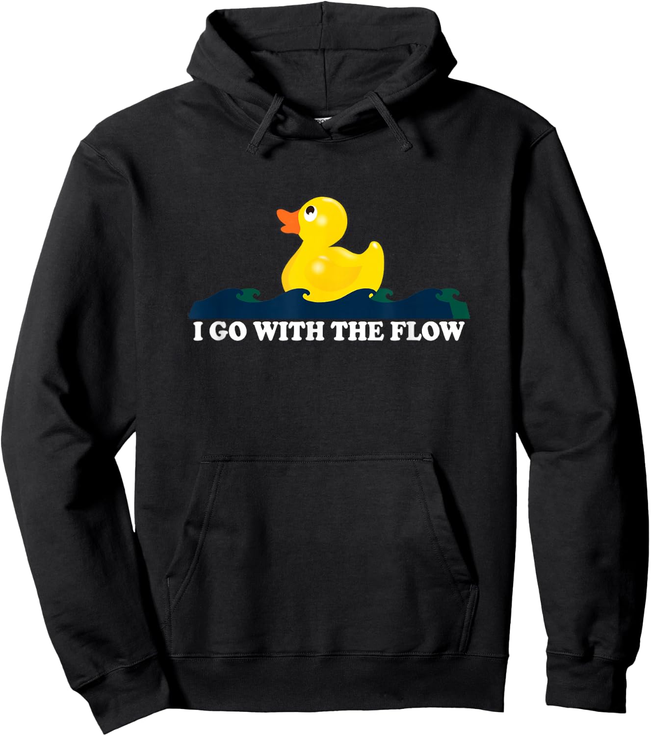 I Go With The Flow Rubber Duck Shirt Hoodie - Hoodie | Black
