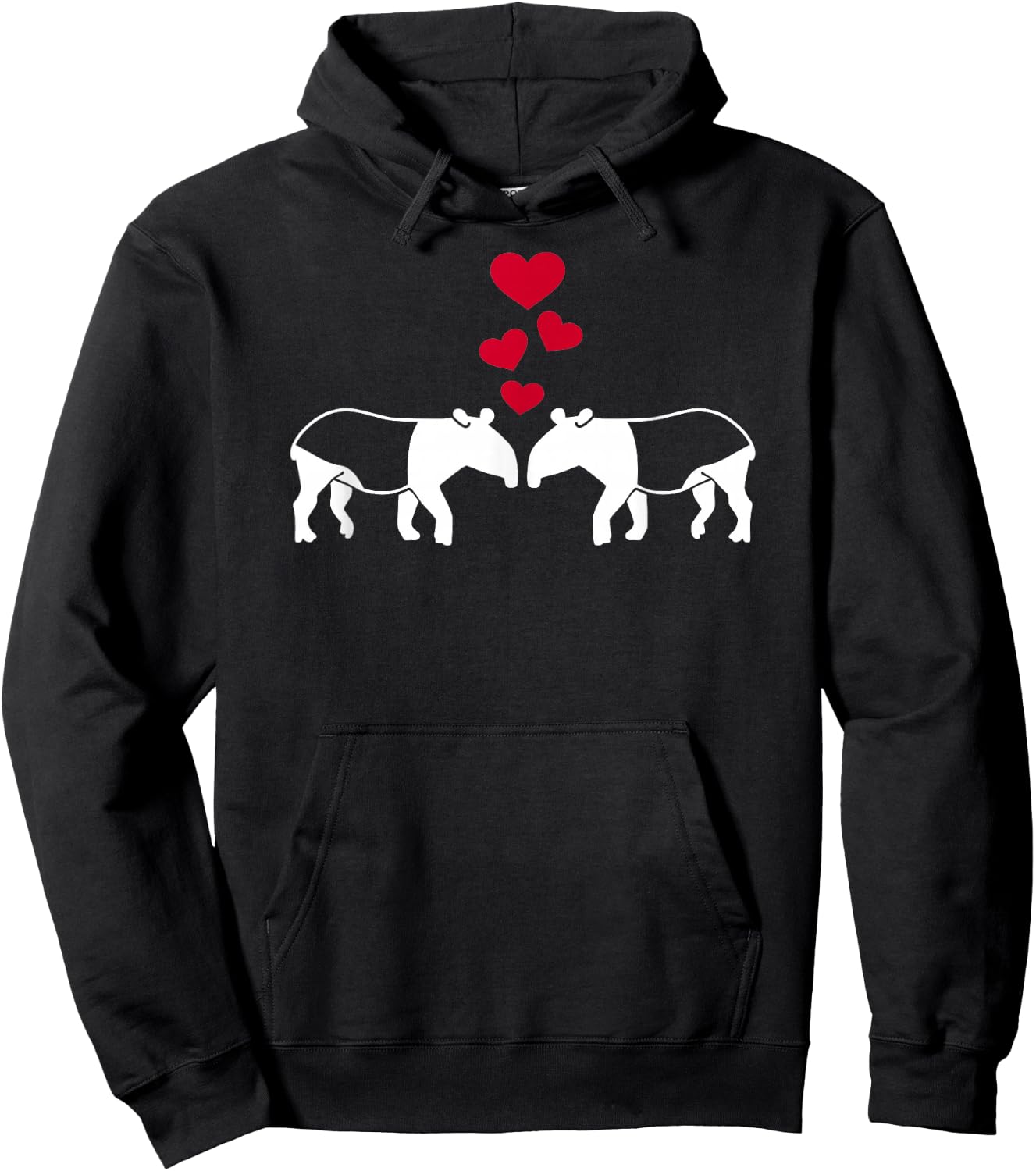 Tapir in love Hoodie - Hoodie | Black
