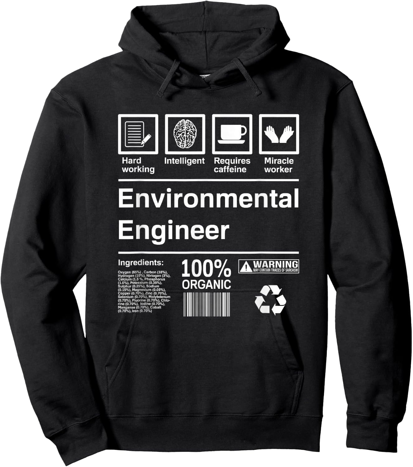 Environmental Engineer Gift Hoodie - Hoodie | Black