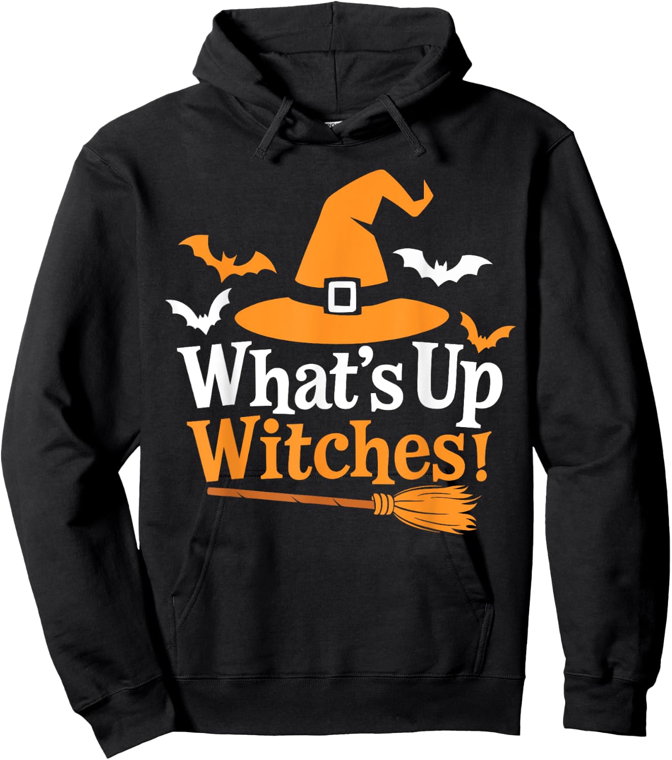Funny Halloween Witch Costume What's up Witches Hoodie - Hoodie | Black