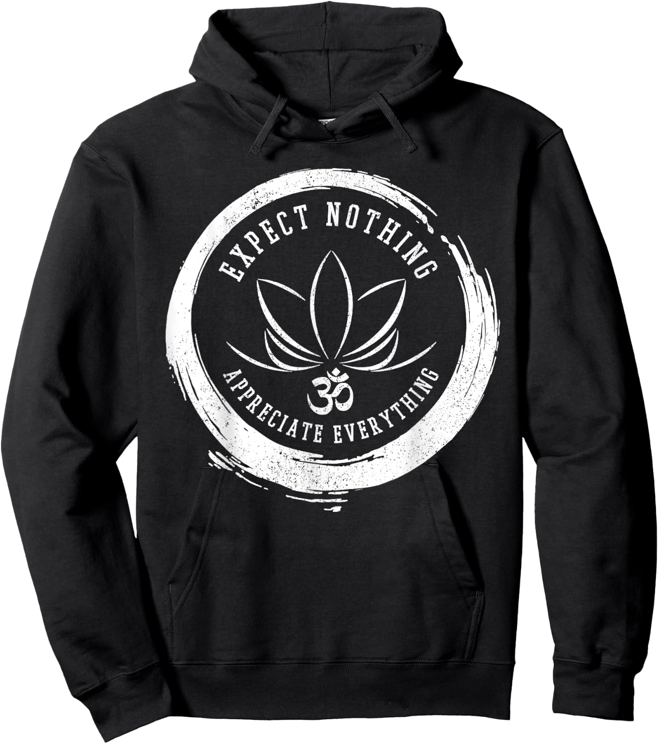 Buddhism Saying Lotus Flower Om Symbol Yoga Gift Hoodie - Hoodie | Black