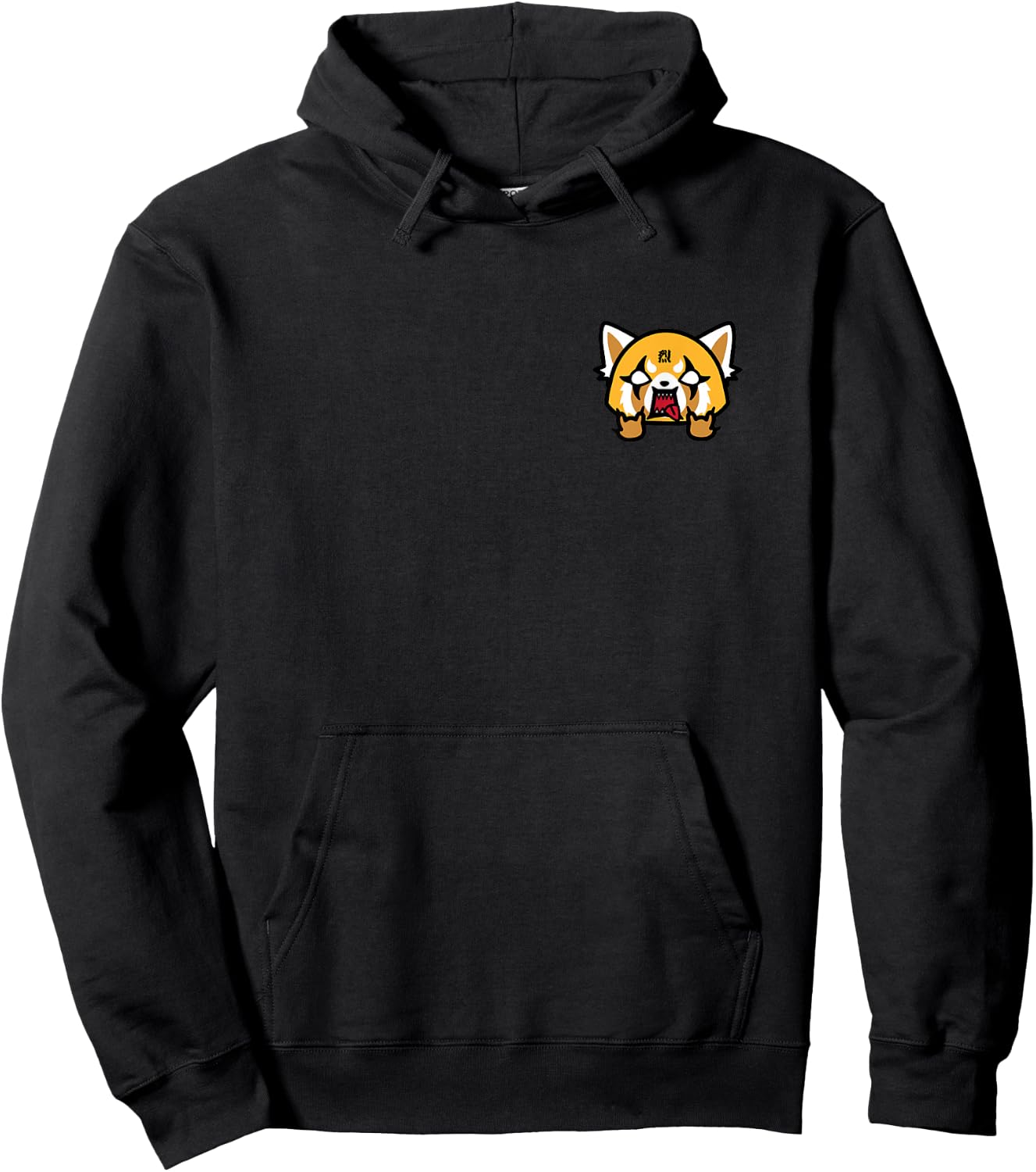 Aggretsuko Rage Front and Back Logo Hoodie - Hoodie | Black