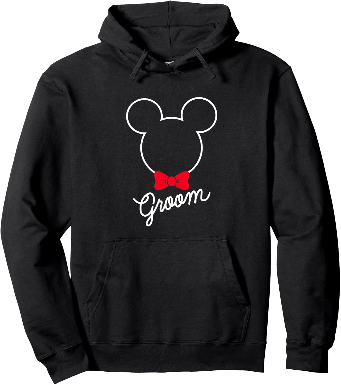 Disney Mickey Mouse Bowtie Groom Wedding Small Hoodie - Hoodie | Black
