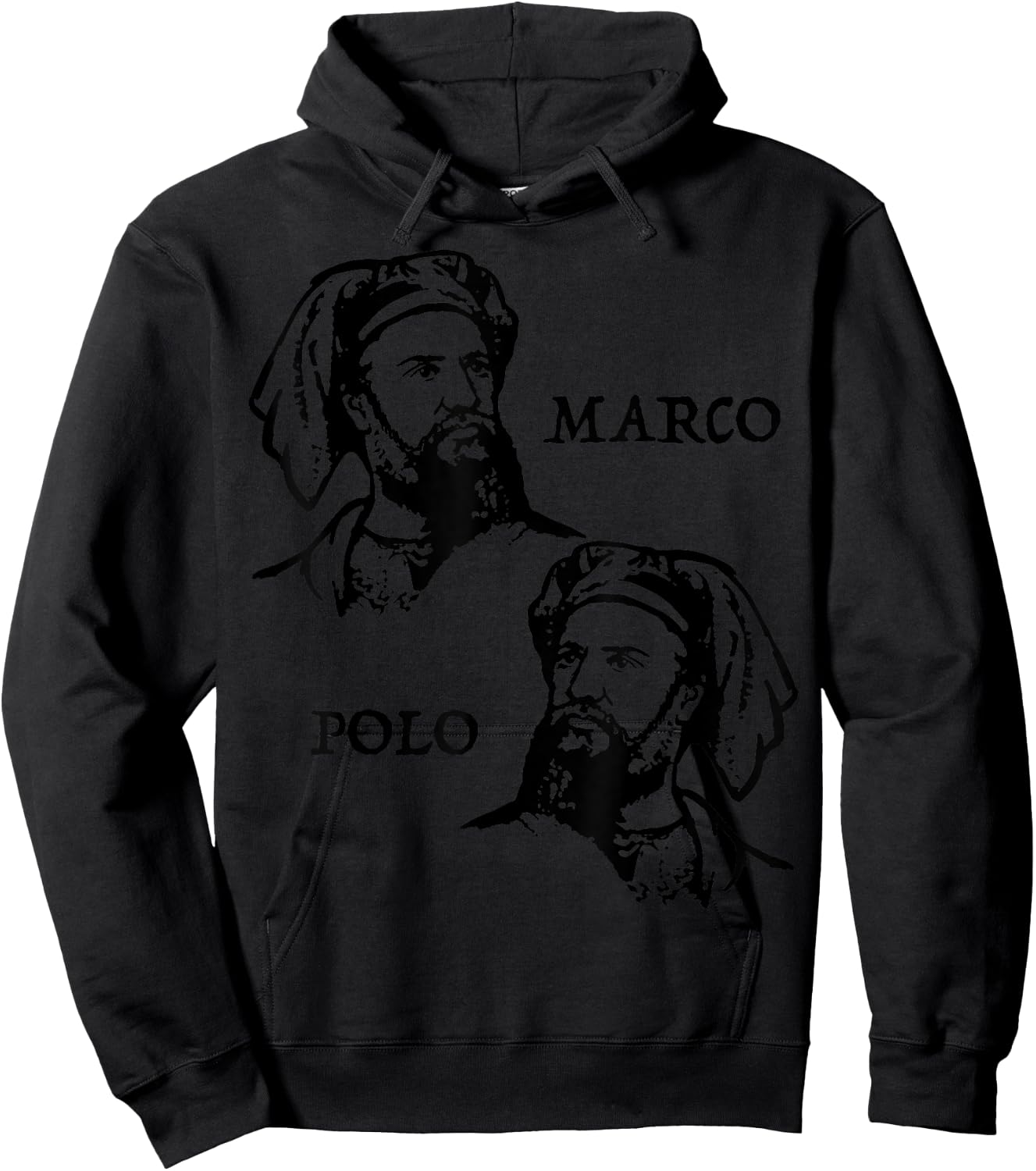 Marco Polo Shirt Hoodie - Hoodie | Black