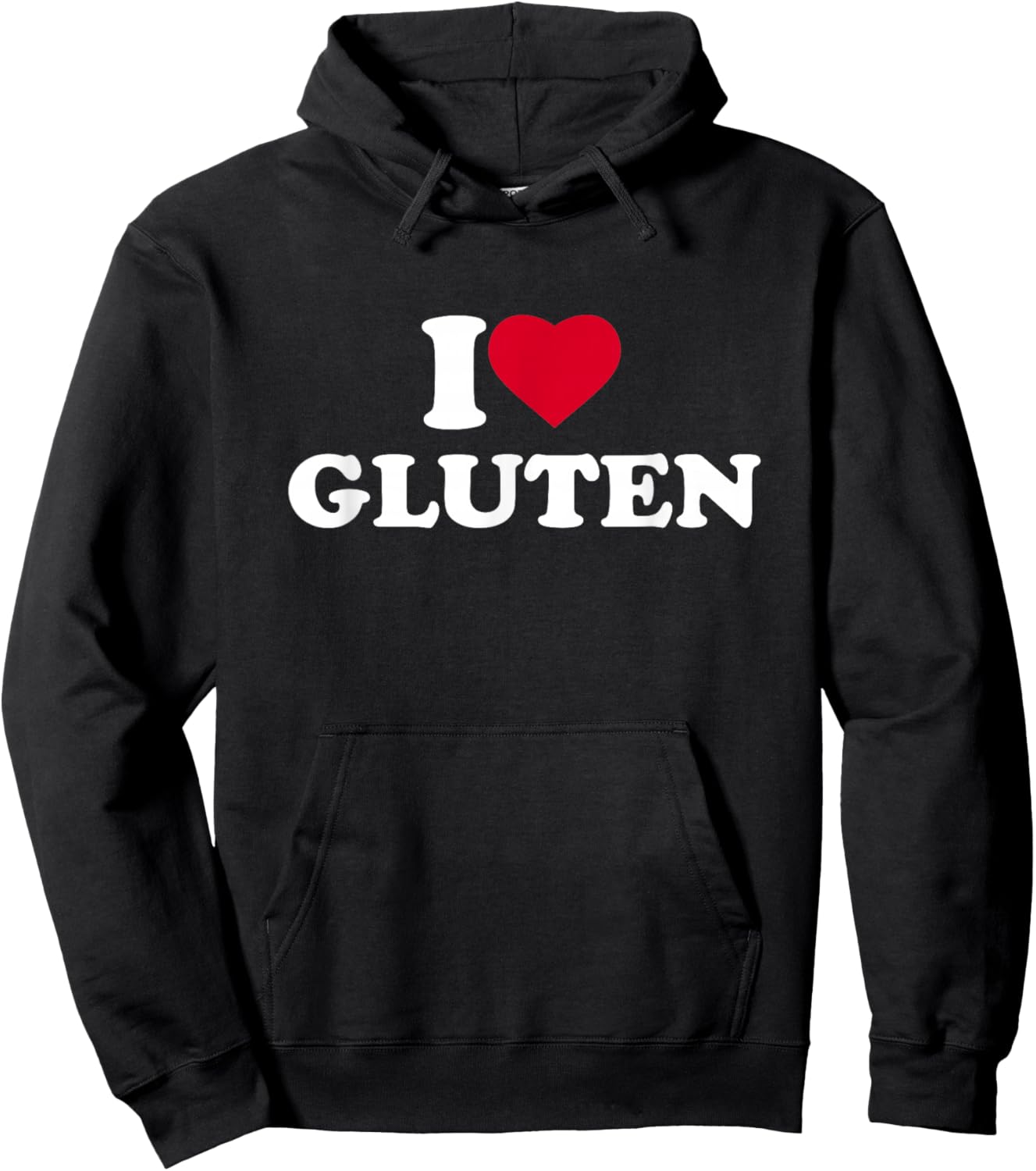I Love Gluten I Heart Gluten Lover Hoodie - Hoodie | Black